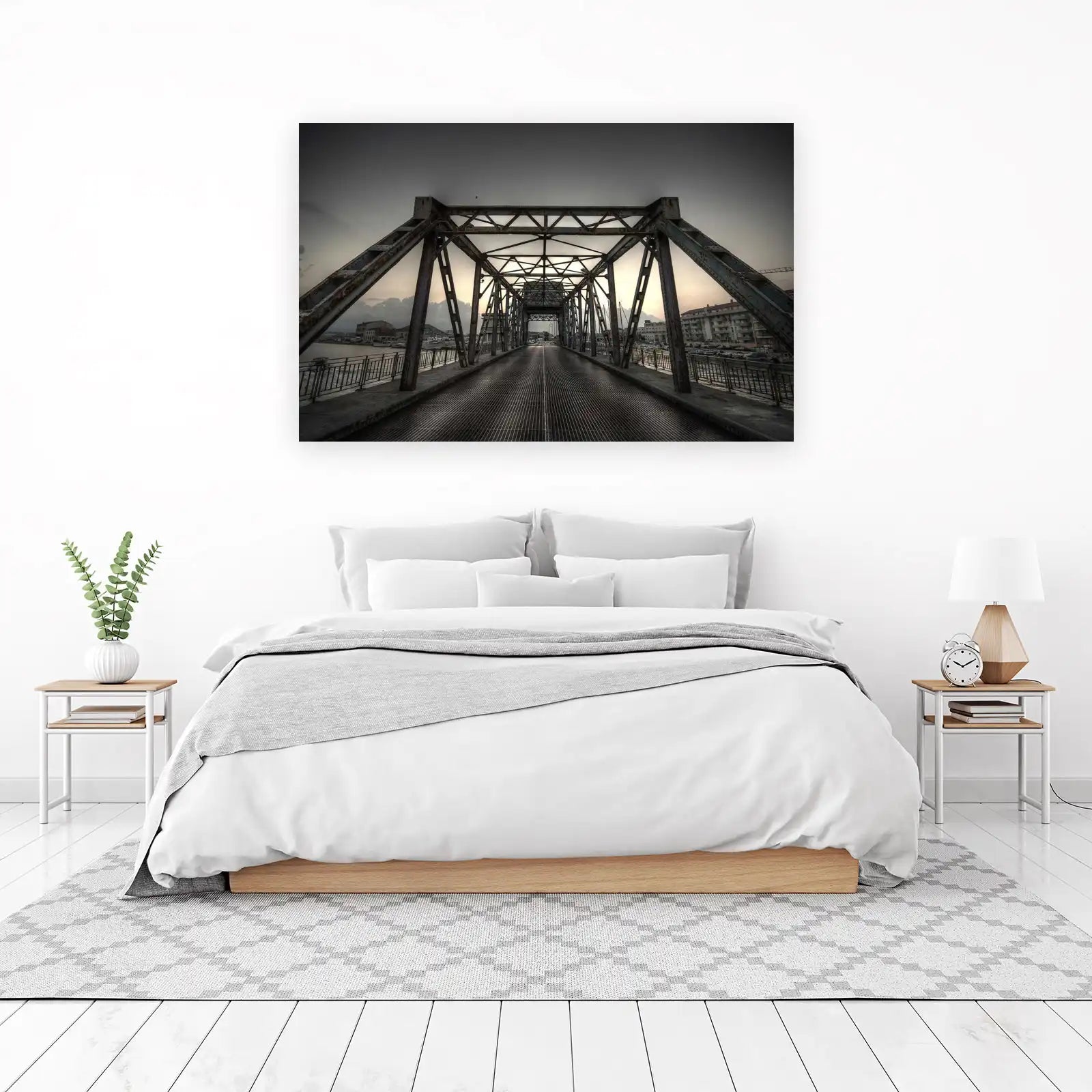 Industrial Bridge Panorama Wall Art