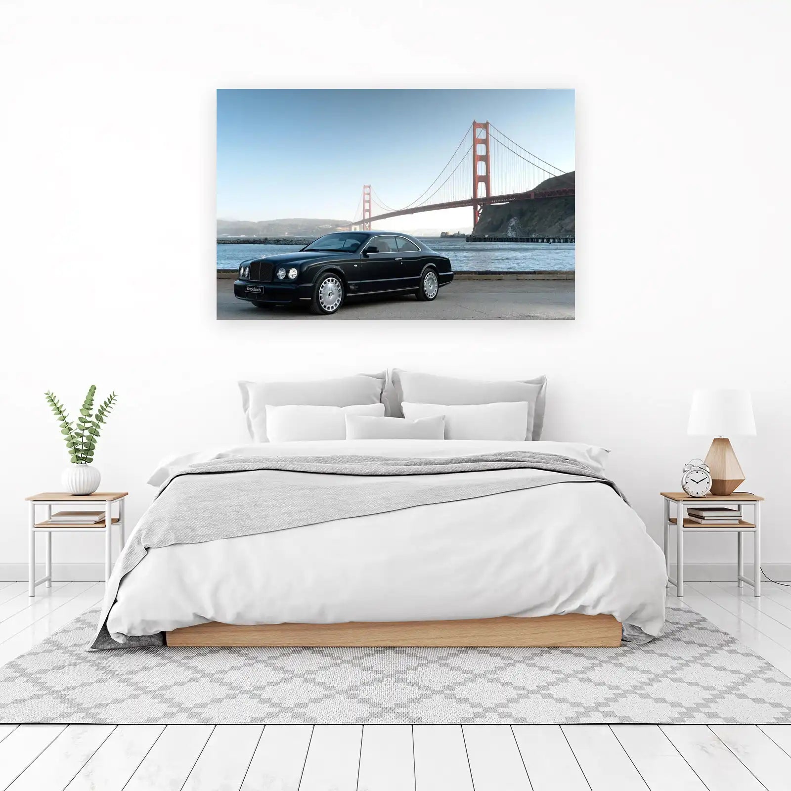 Luxury Bentley & Golden Gate Wall Art