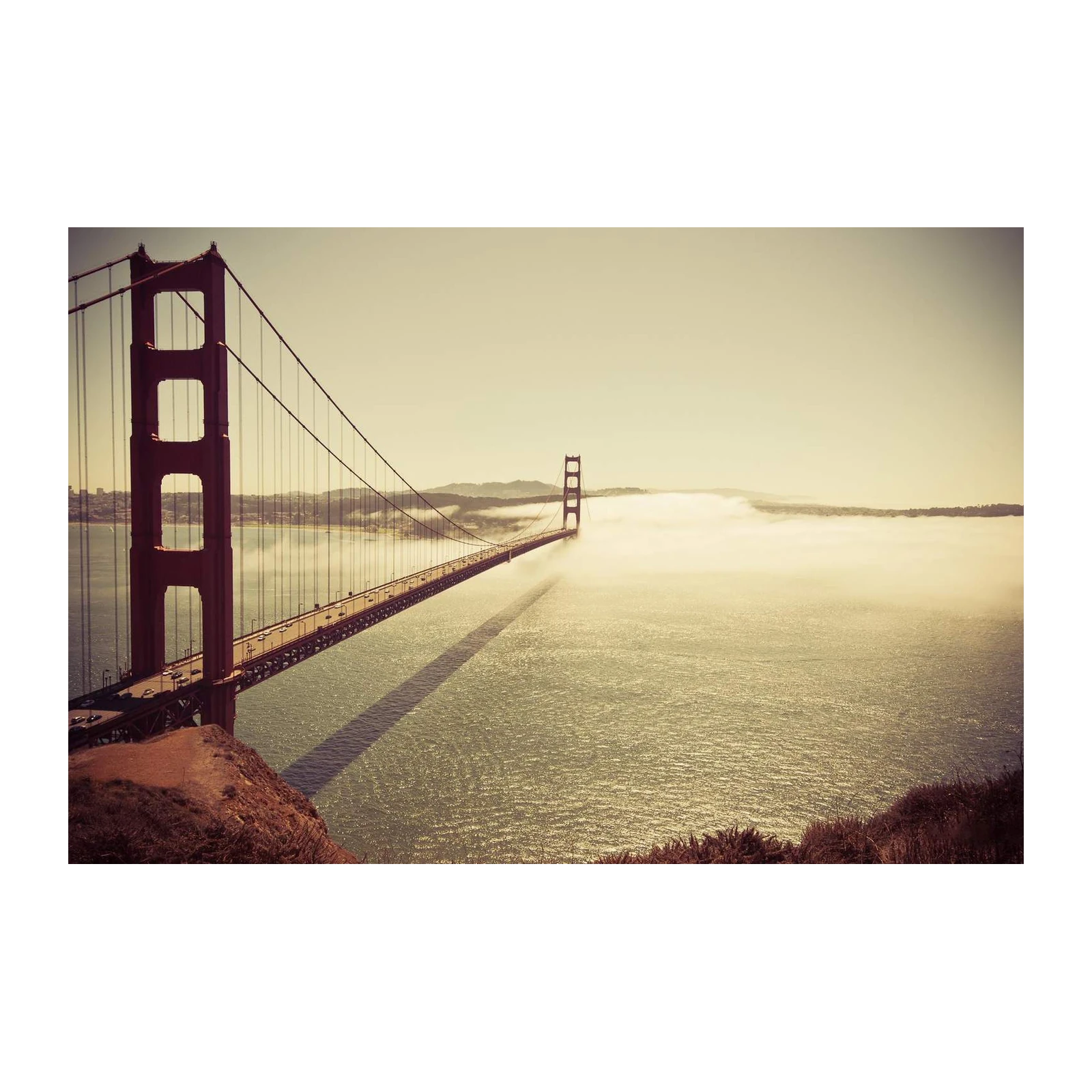 Golden Gate Bridge Foggy Morning Wall Art