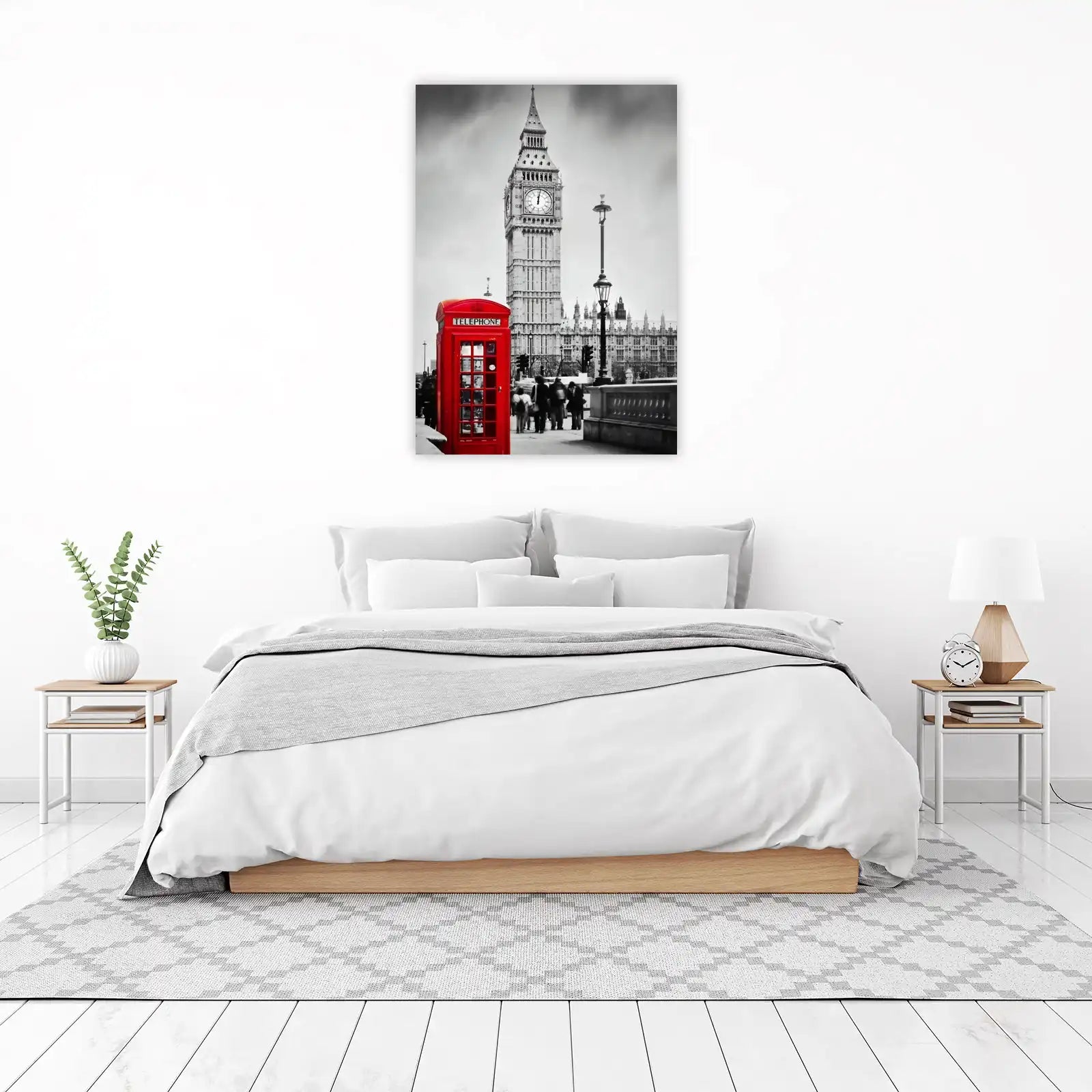 Iconic London Red Phone Booth & Big Ben Wall Art