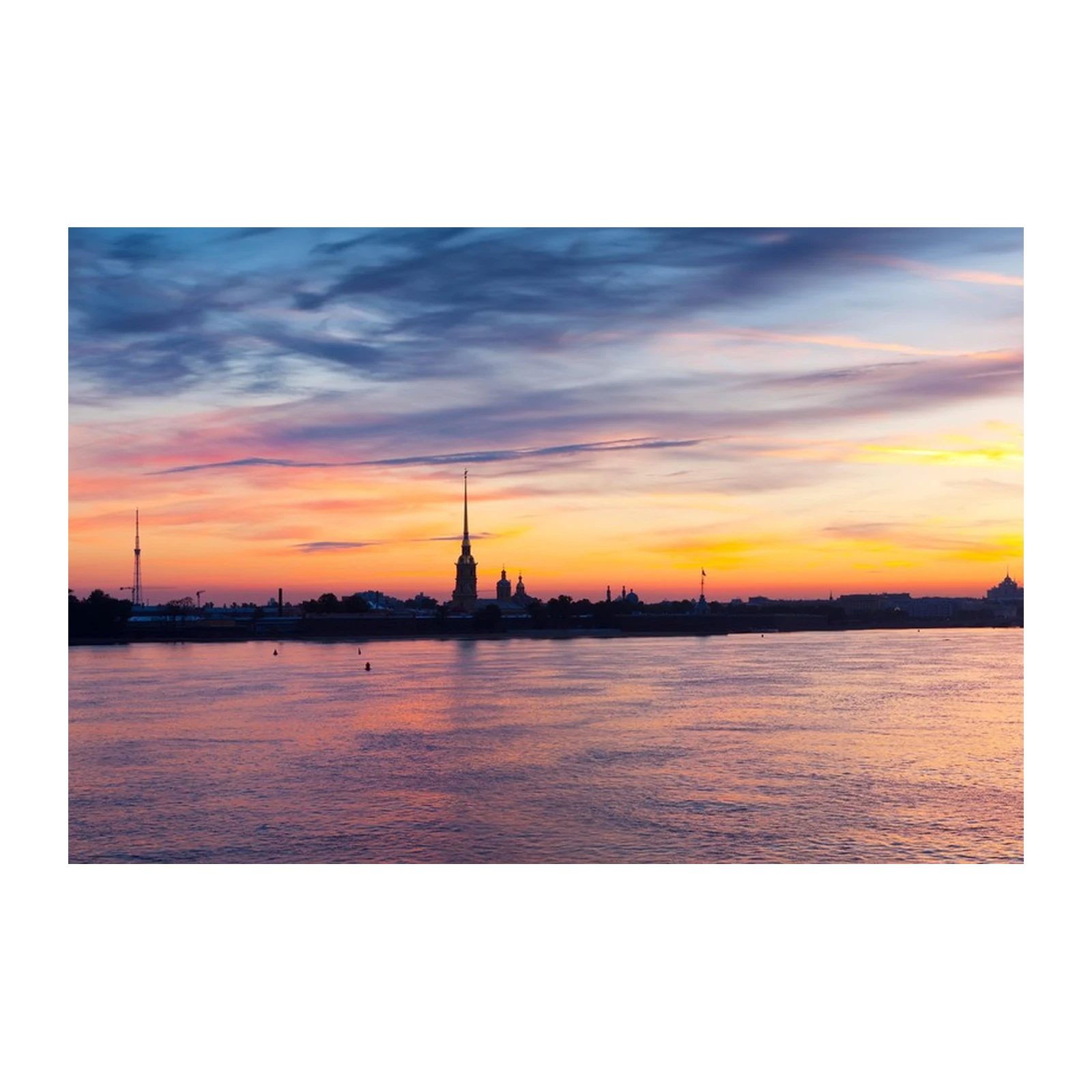 St. Petersburg Sunset Riverfront Wall Art