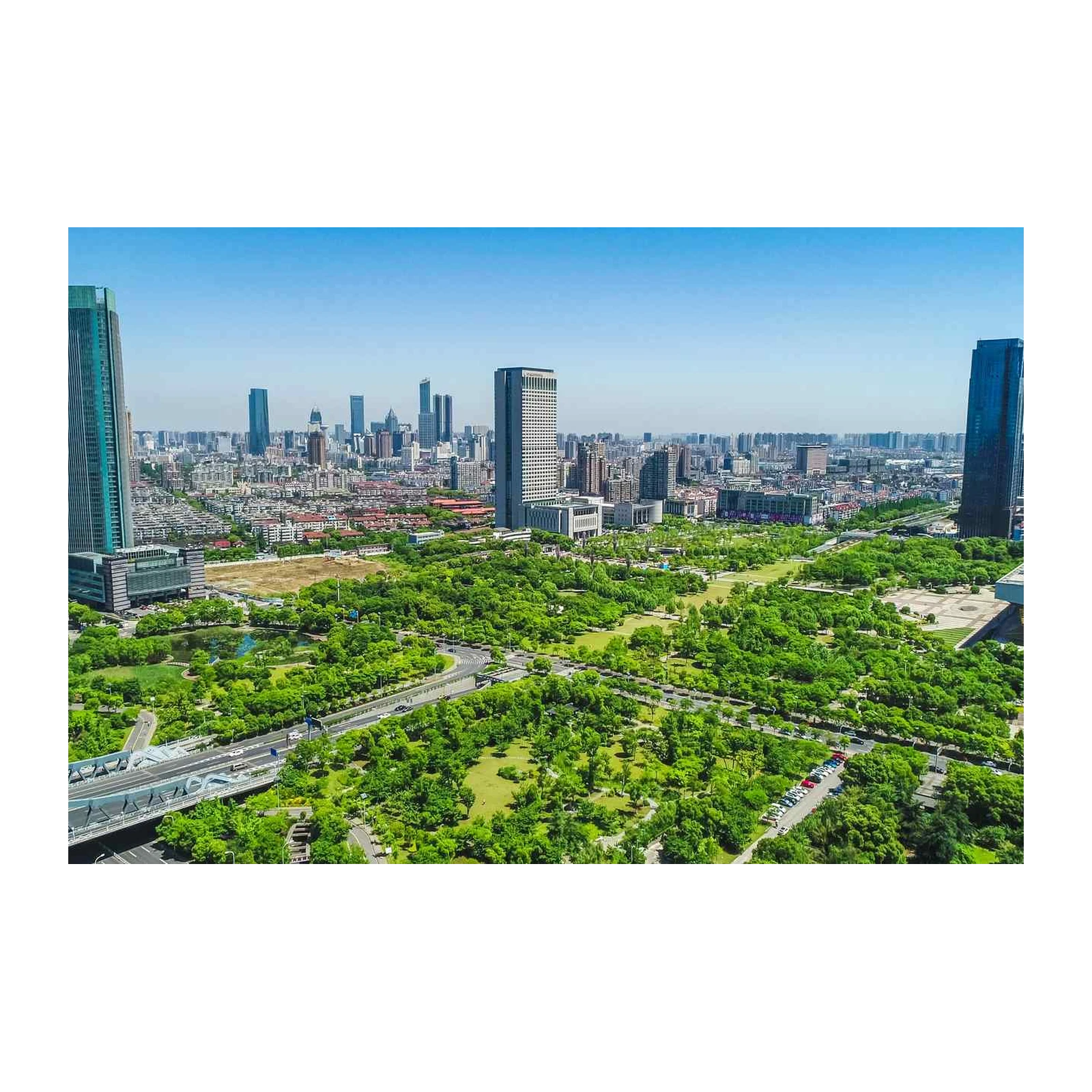 Urban Oasis Skyline Greenery Wall Art