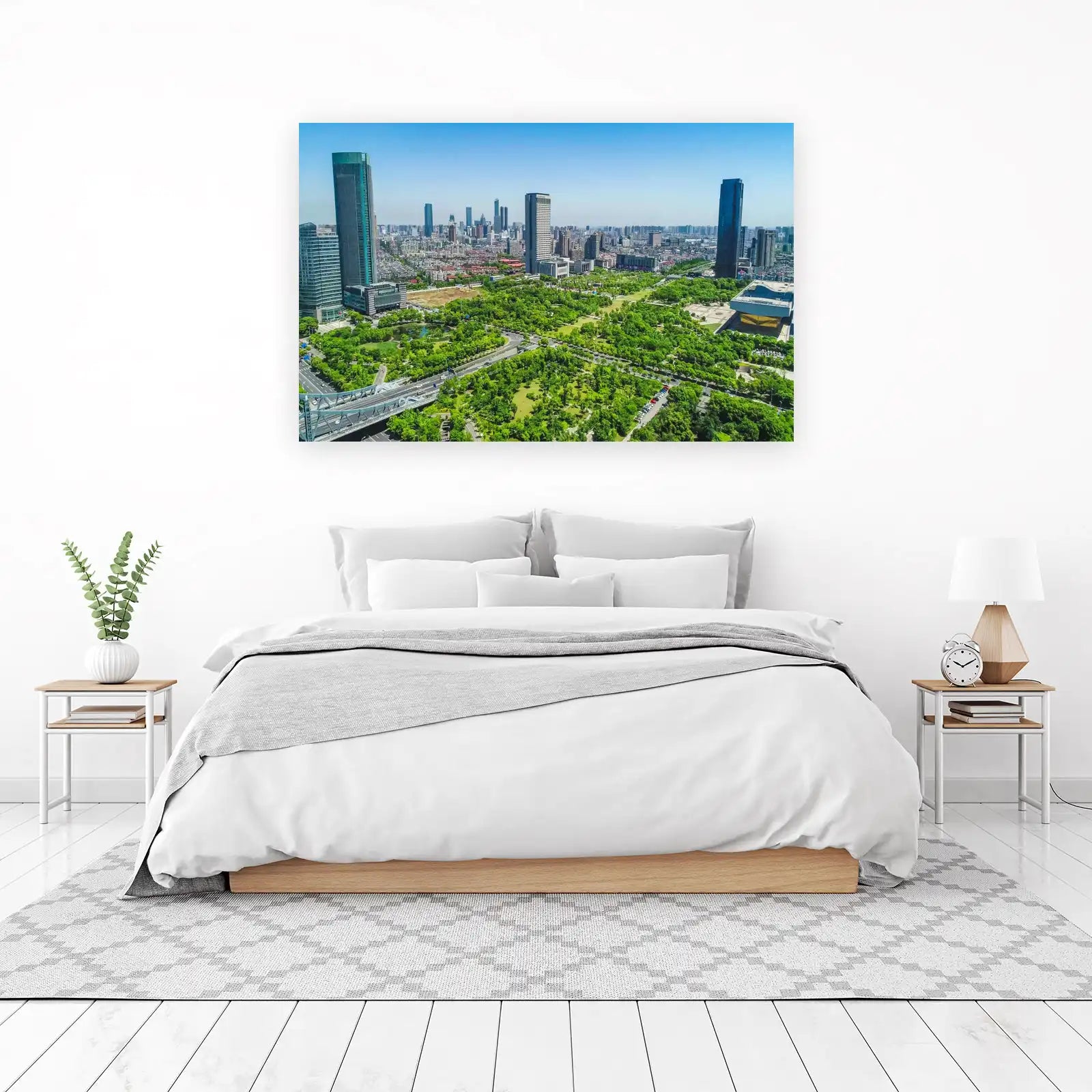 Urban Oasis Skyline Greenery Wall Art