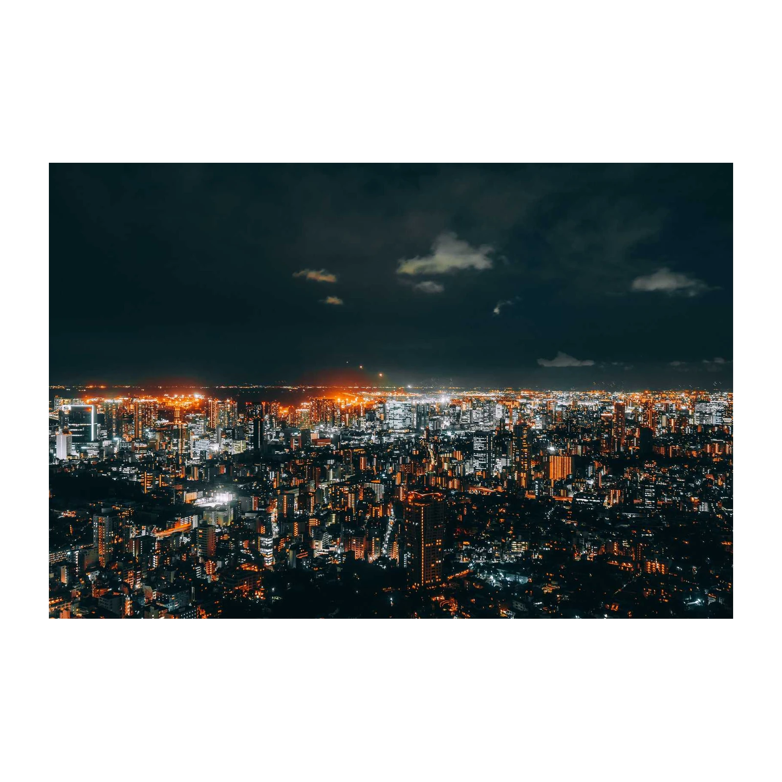 Urban Nightscape City Lights Wall Art