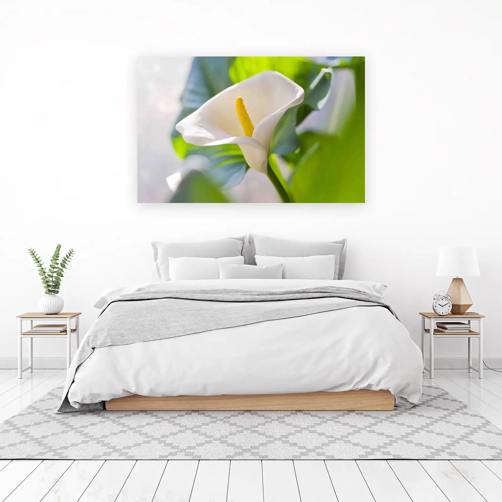 Elegant White Calla Lily Floral Wall Art