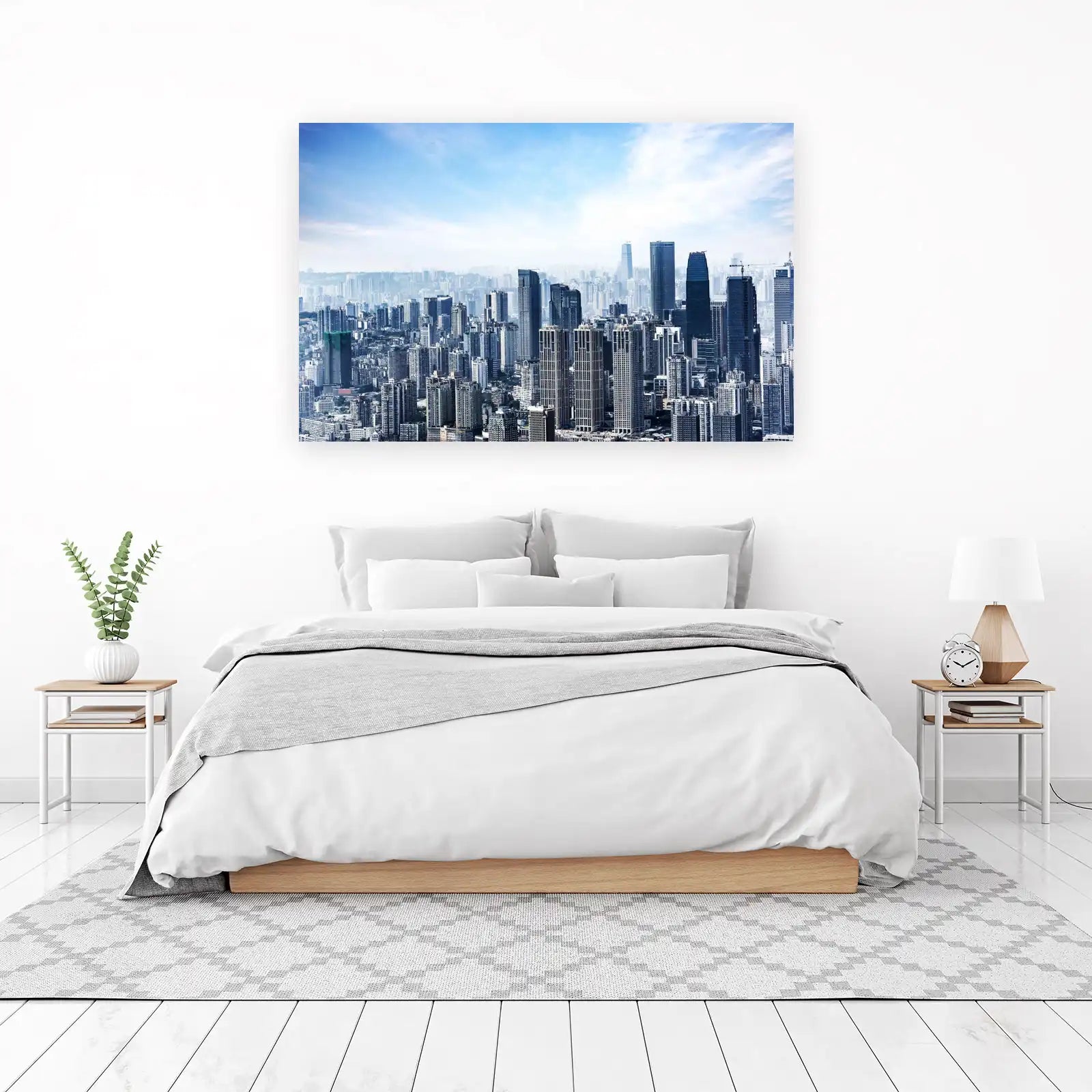 Modern Cityscape Skyline Wall Art