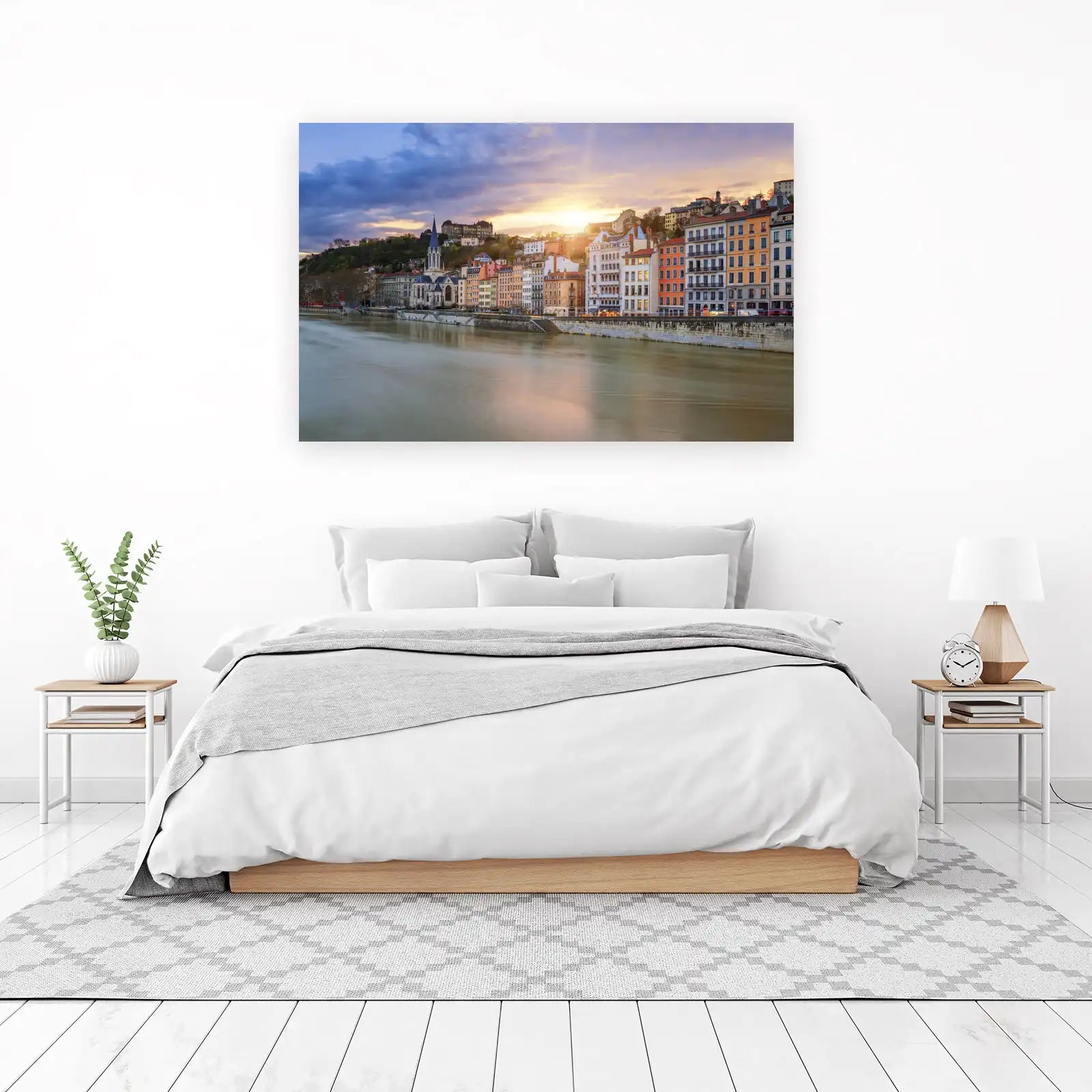 Lyon Riverside Cityscape Wall Art
