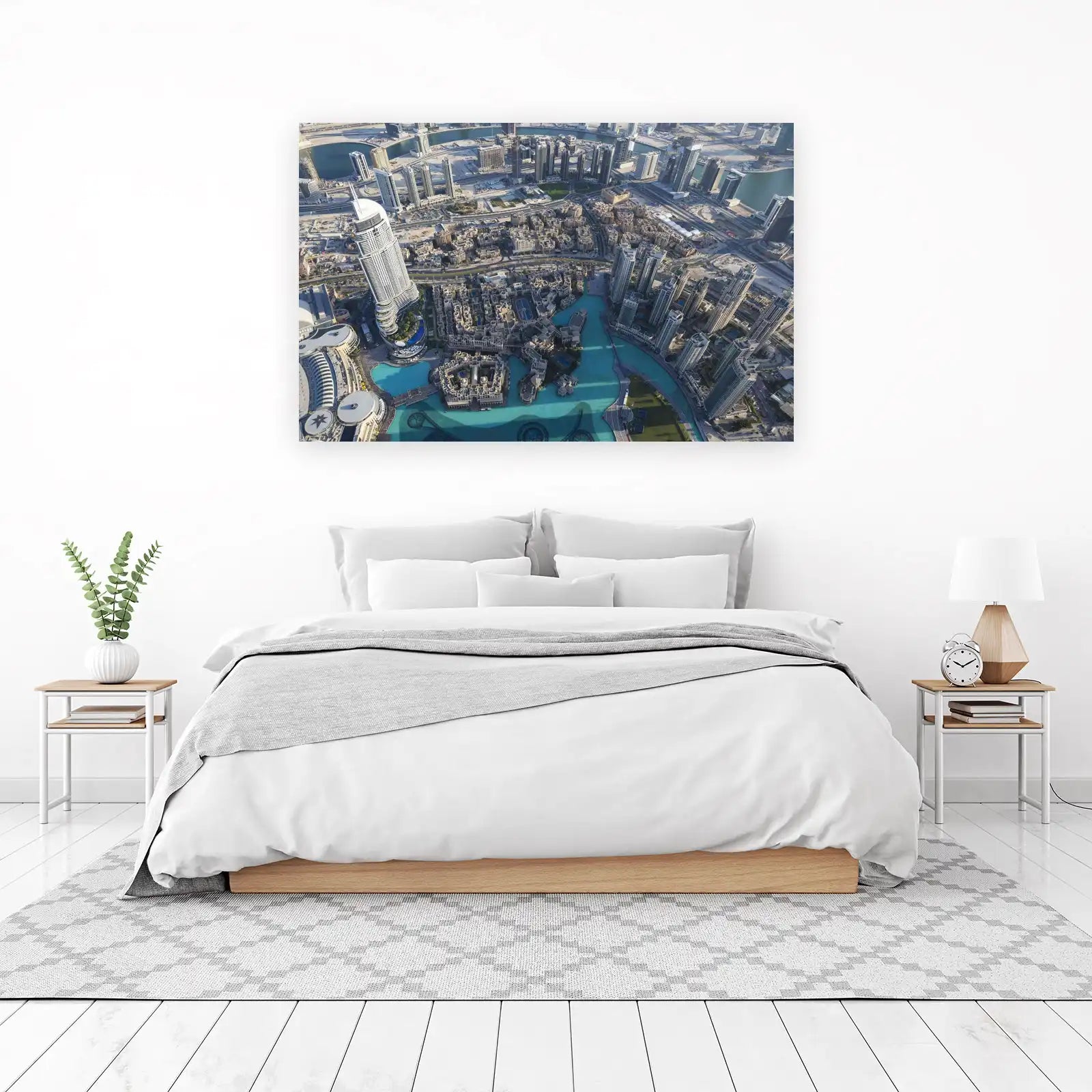 Dubai Skyline Aerial View Wall Art