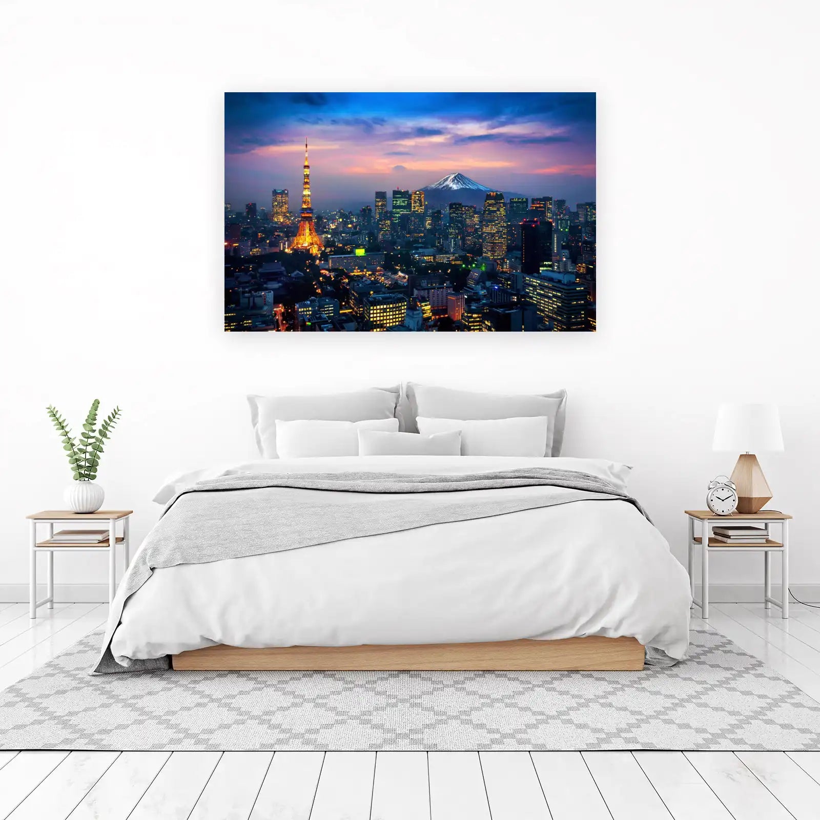 Tokyo Skyline Mt. Fuji Dusk Wall Art