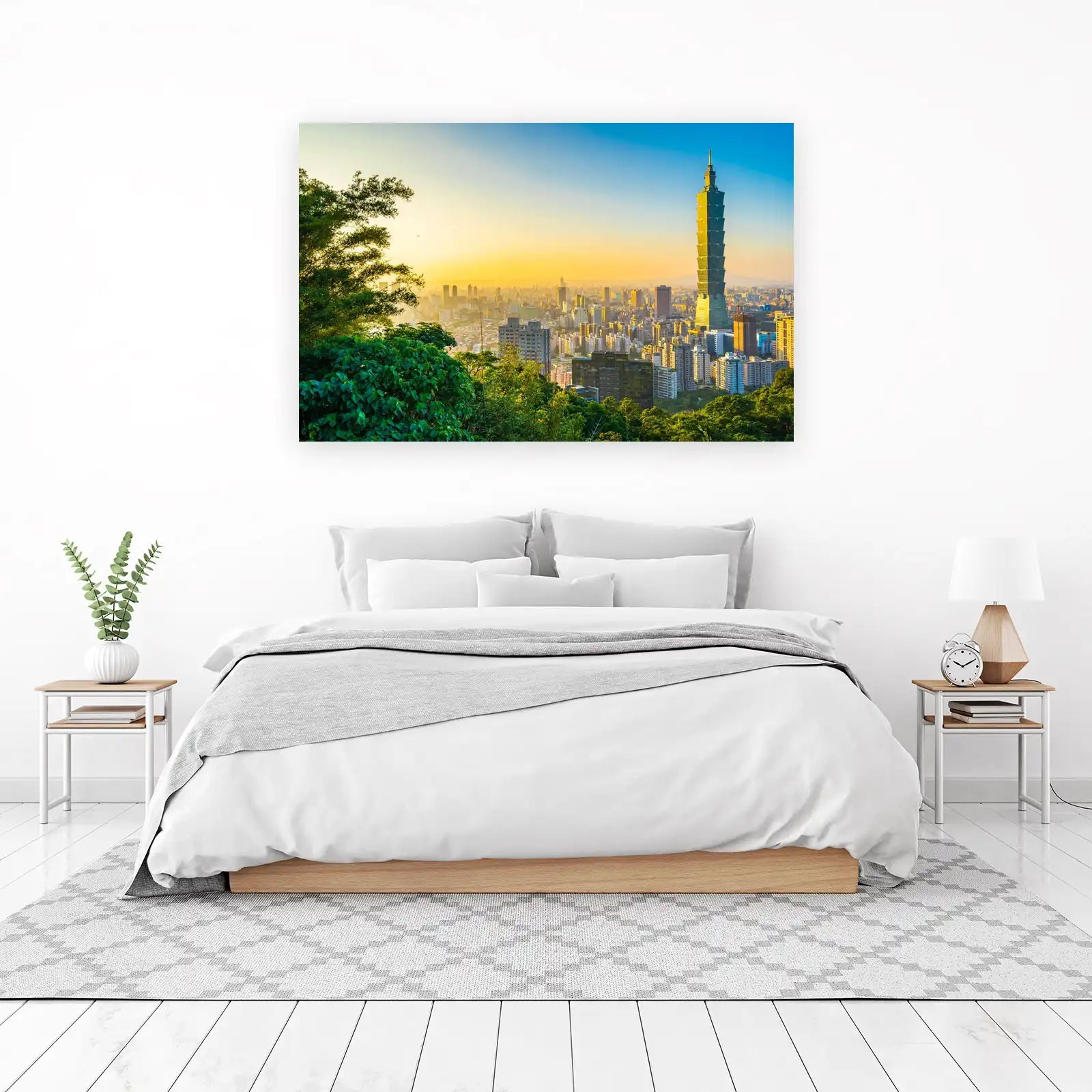 Taipei 101 Skyline Sunrise Wall Art