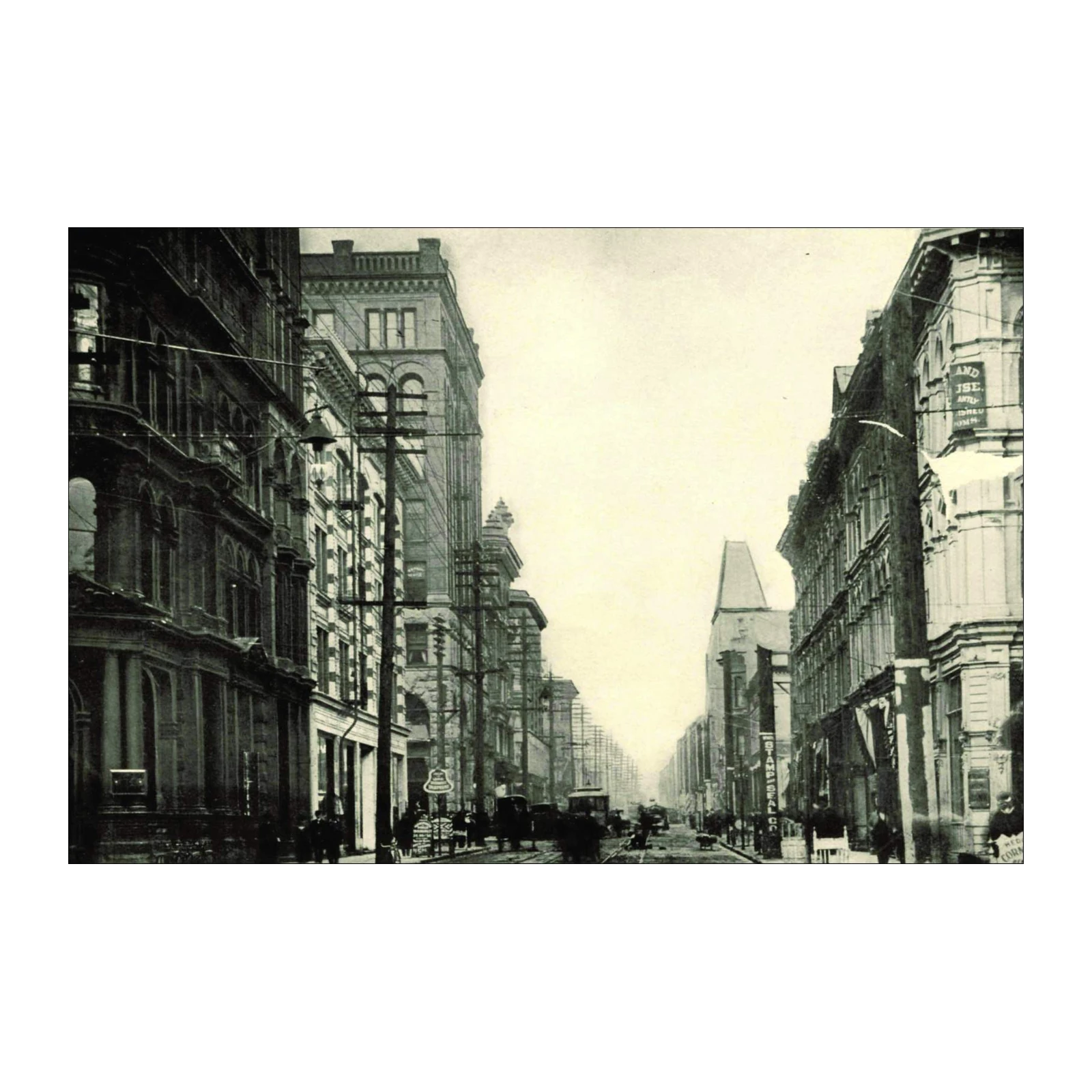 Vintage City Streetscape Wall Art