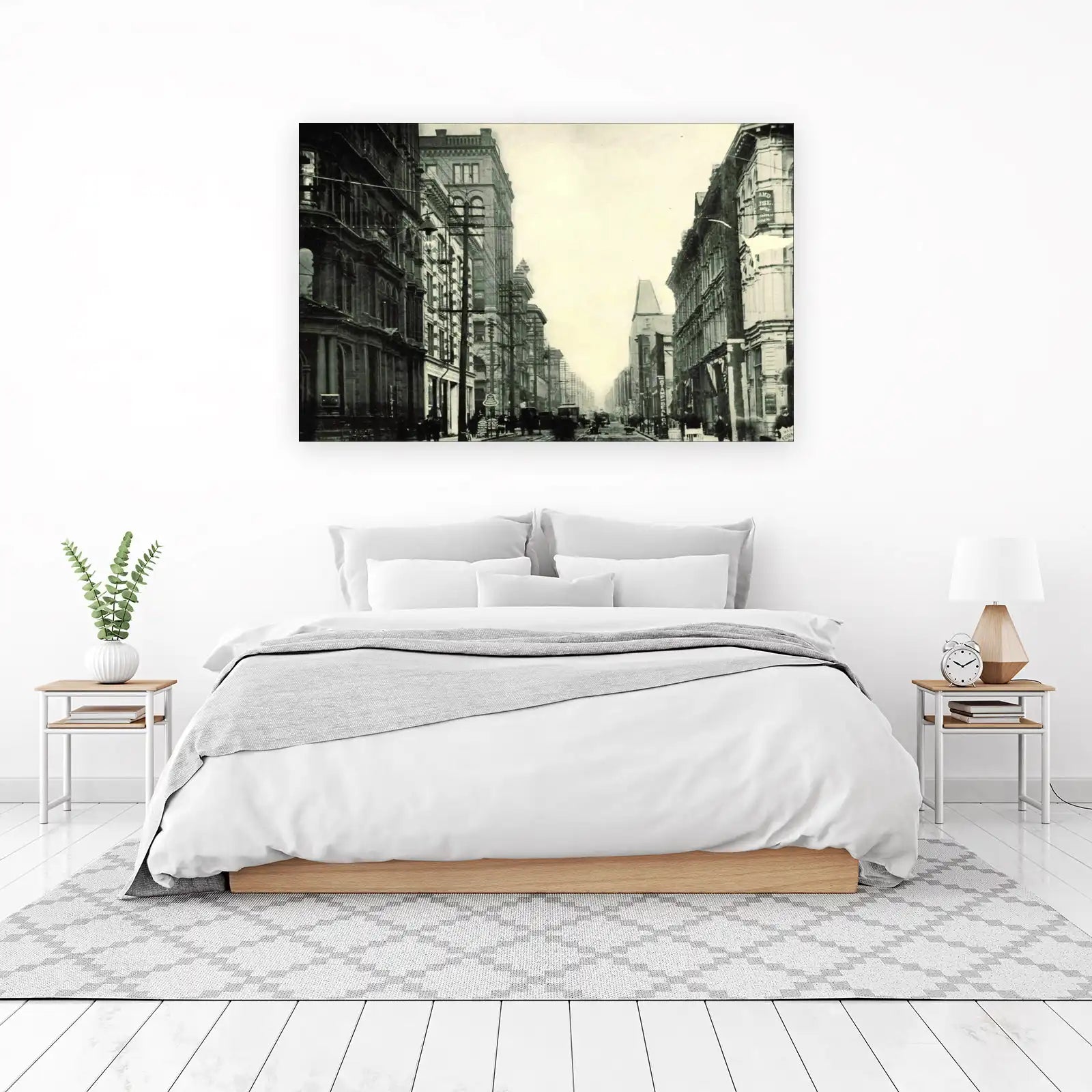 Vintage City Streetscape Wall Art