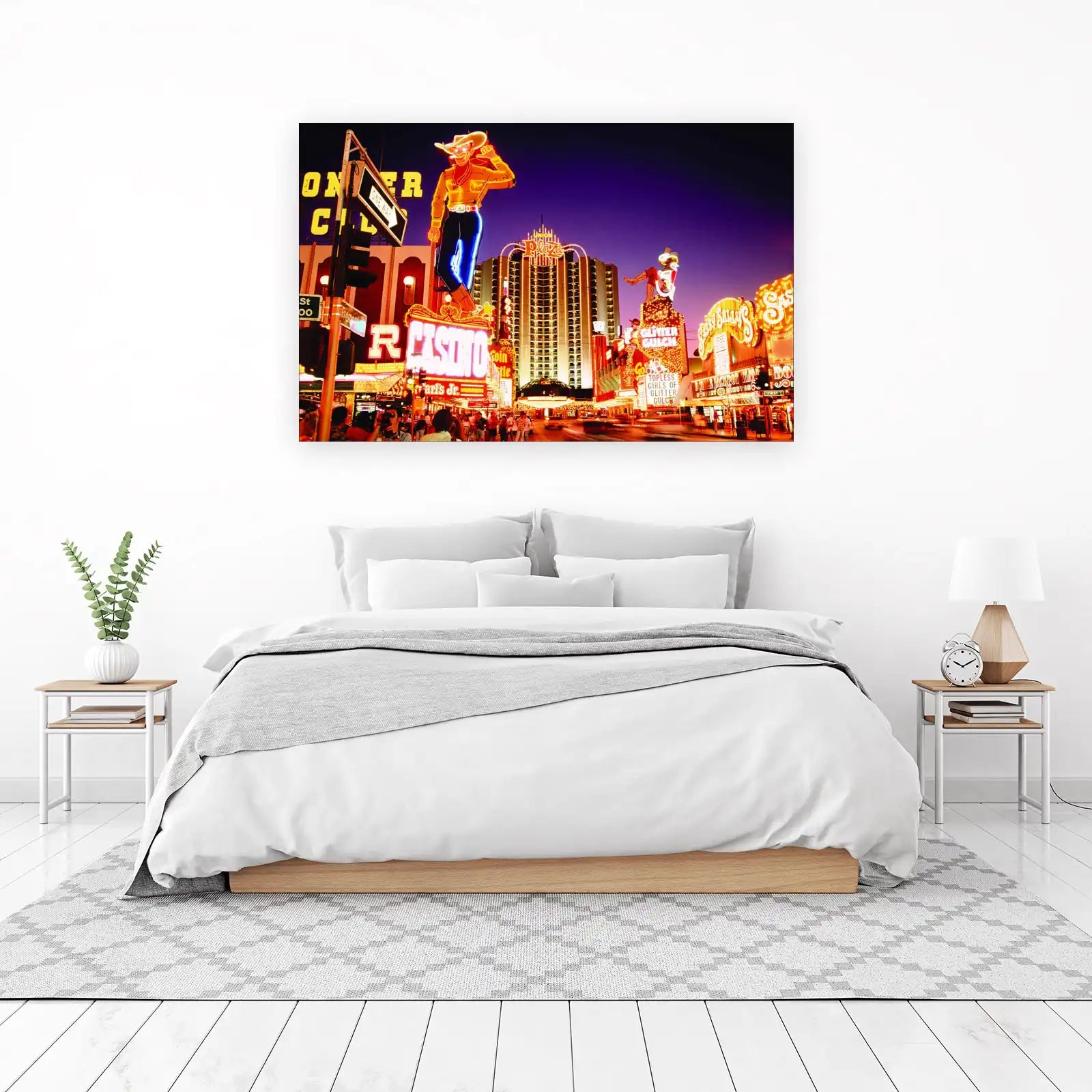 Vibrant Las Vegas Neon Cowboy Wall Art