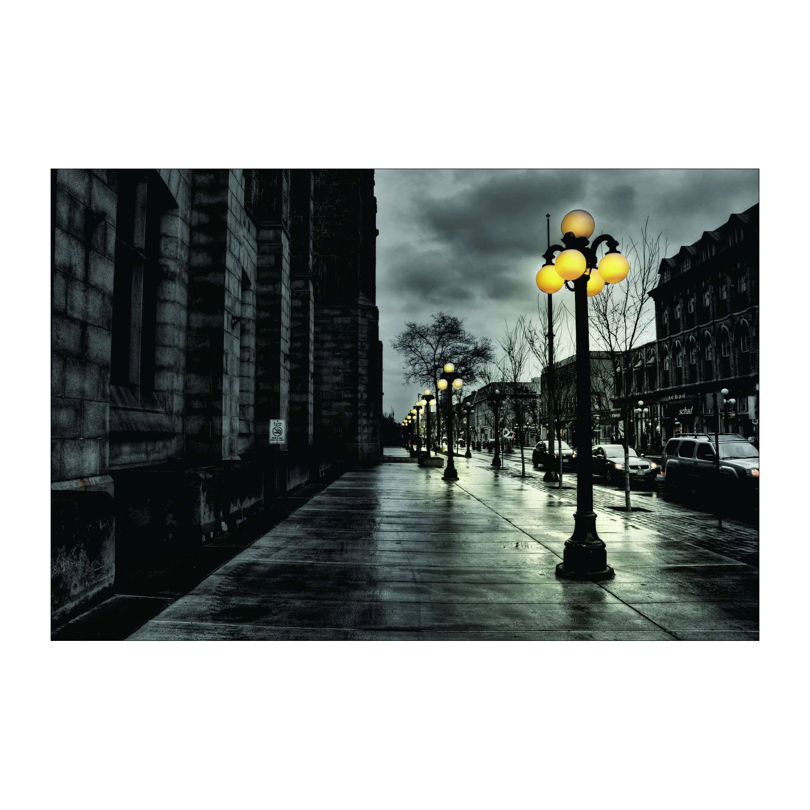 Moody City Streetscape Wall Art
