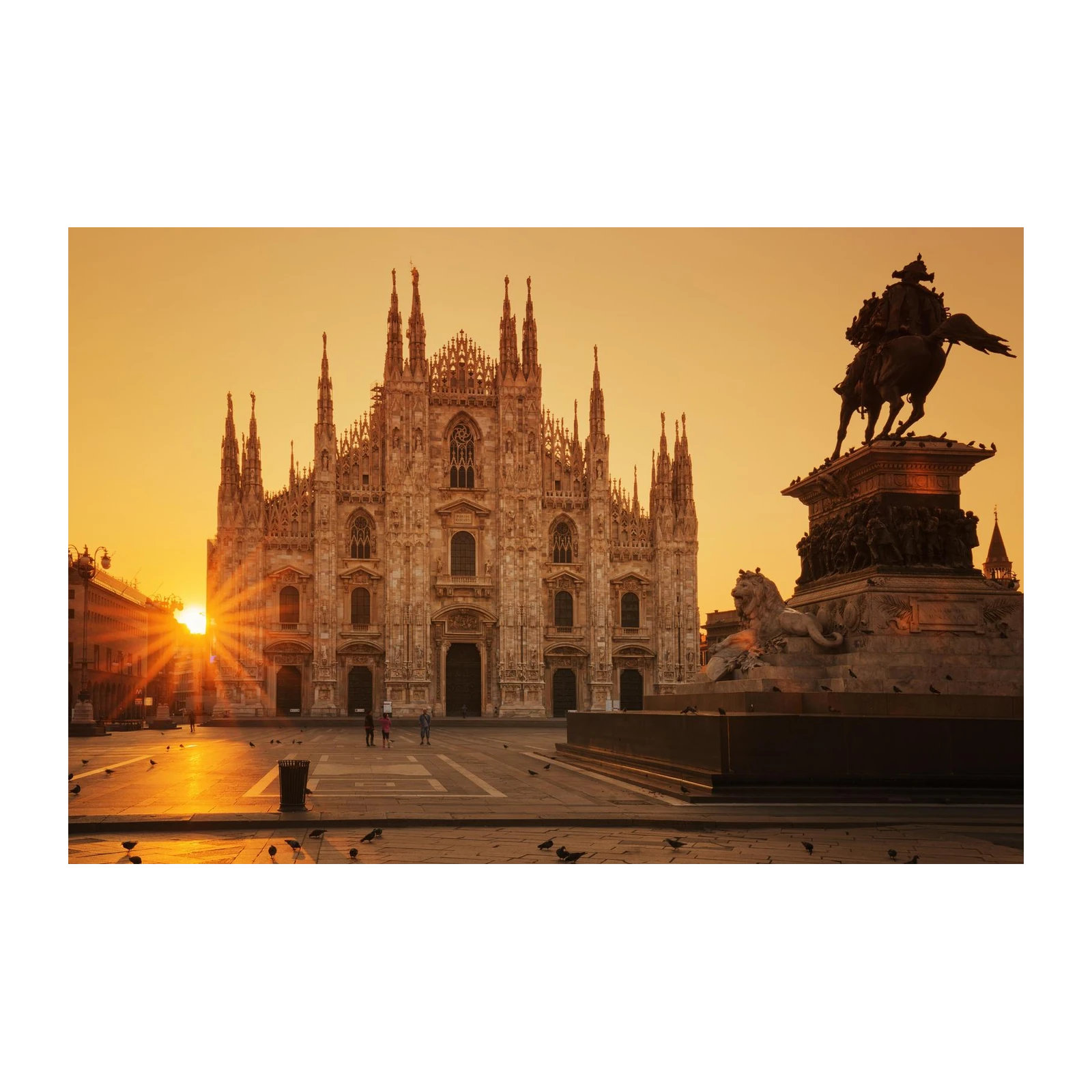 Milan Cathedral Sunrise Landmark Wall Art