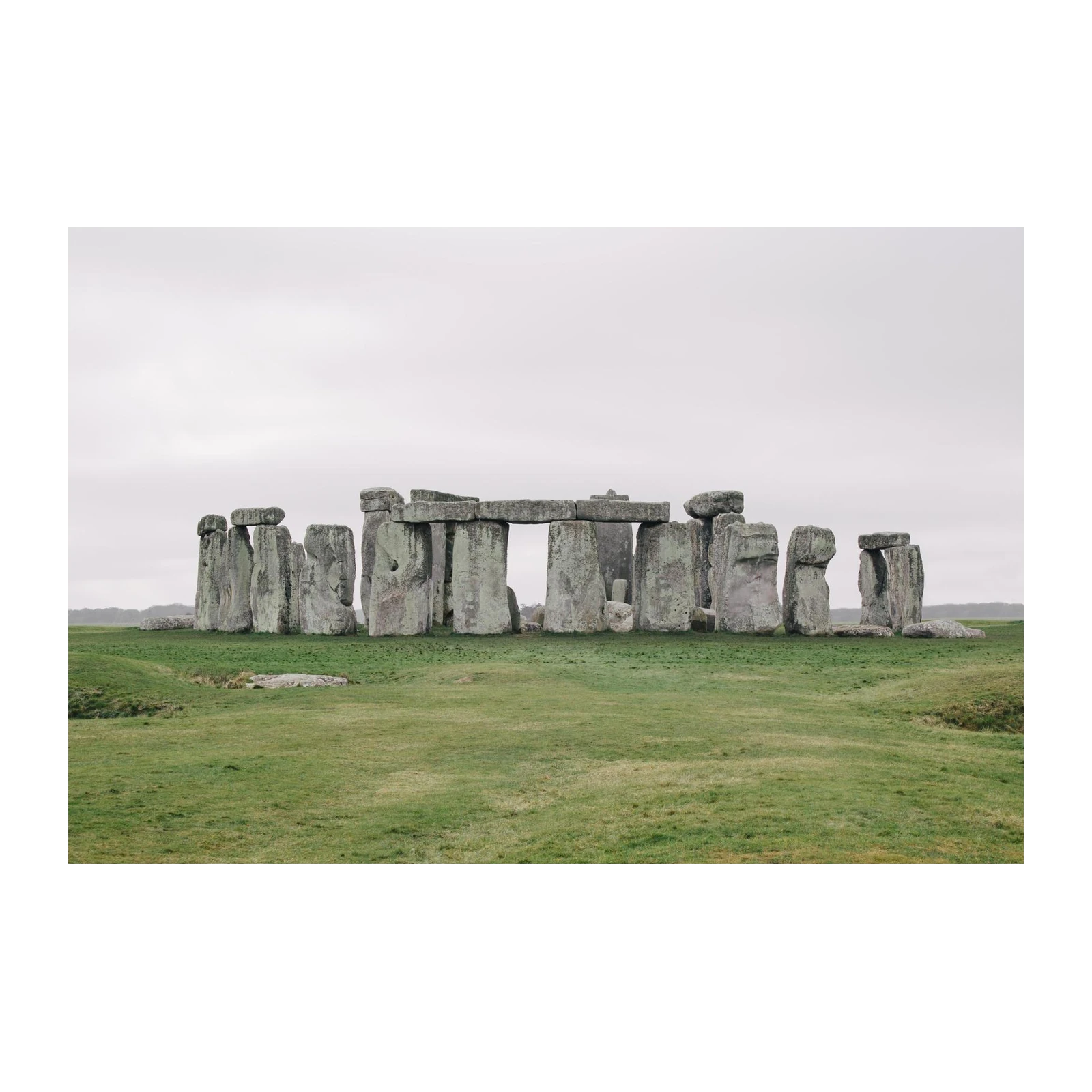 Misty Stonehenge Ancient Rocks Wall Art