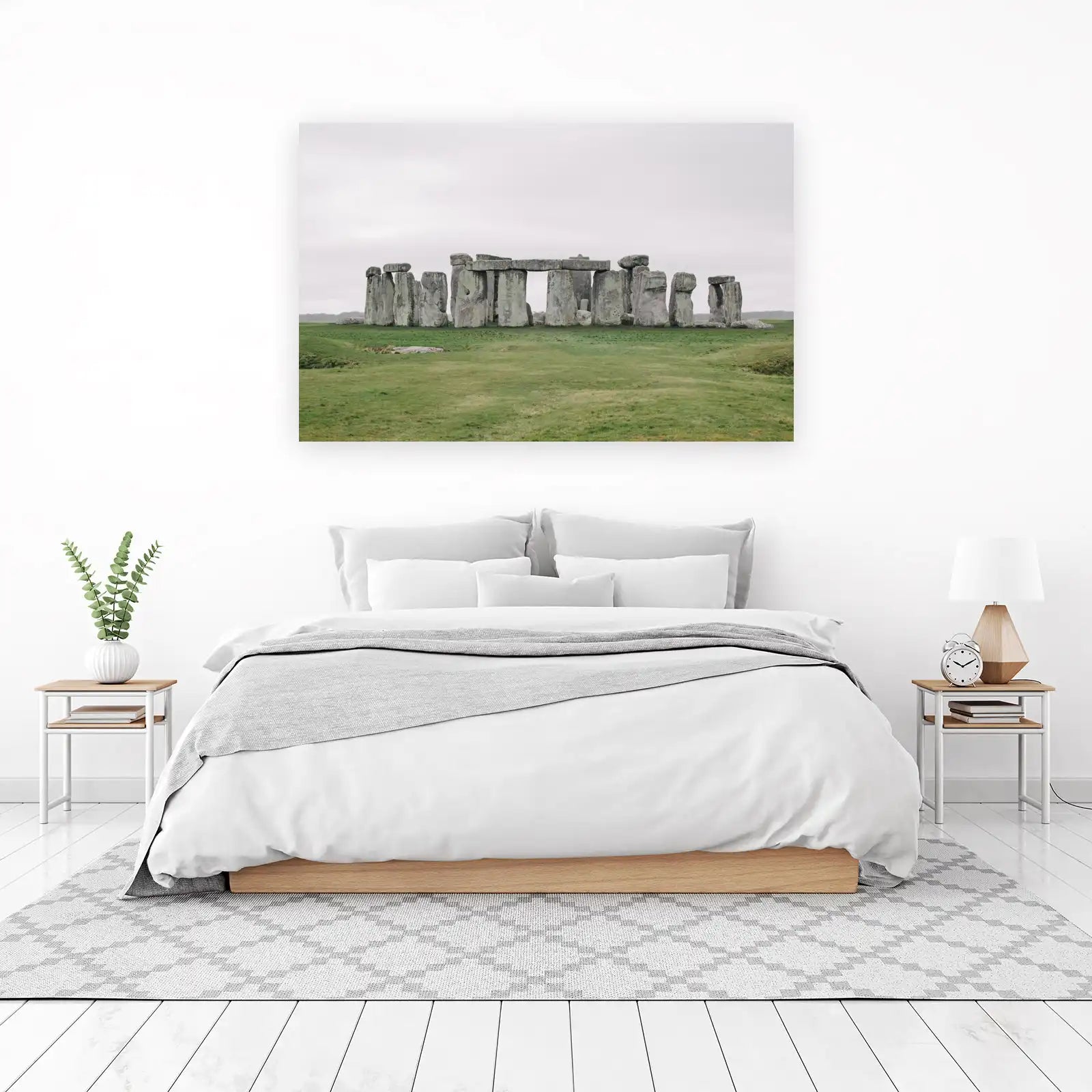 Misty Stonehenge Ancient Rocks Wall Art