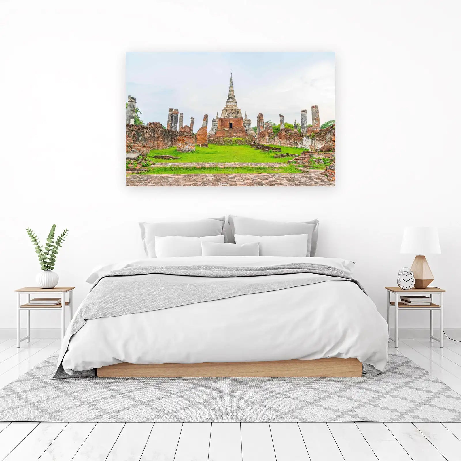 Ancient Temple Ruins Landscape Wall Art