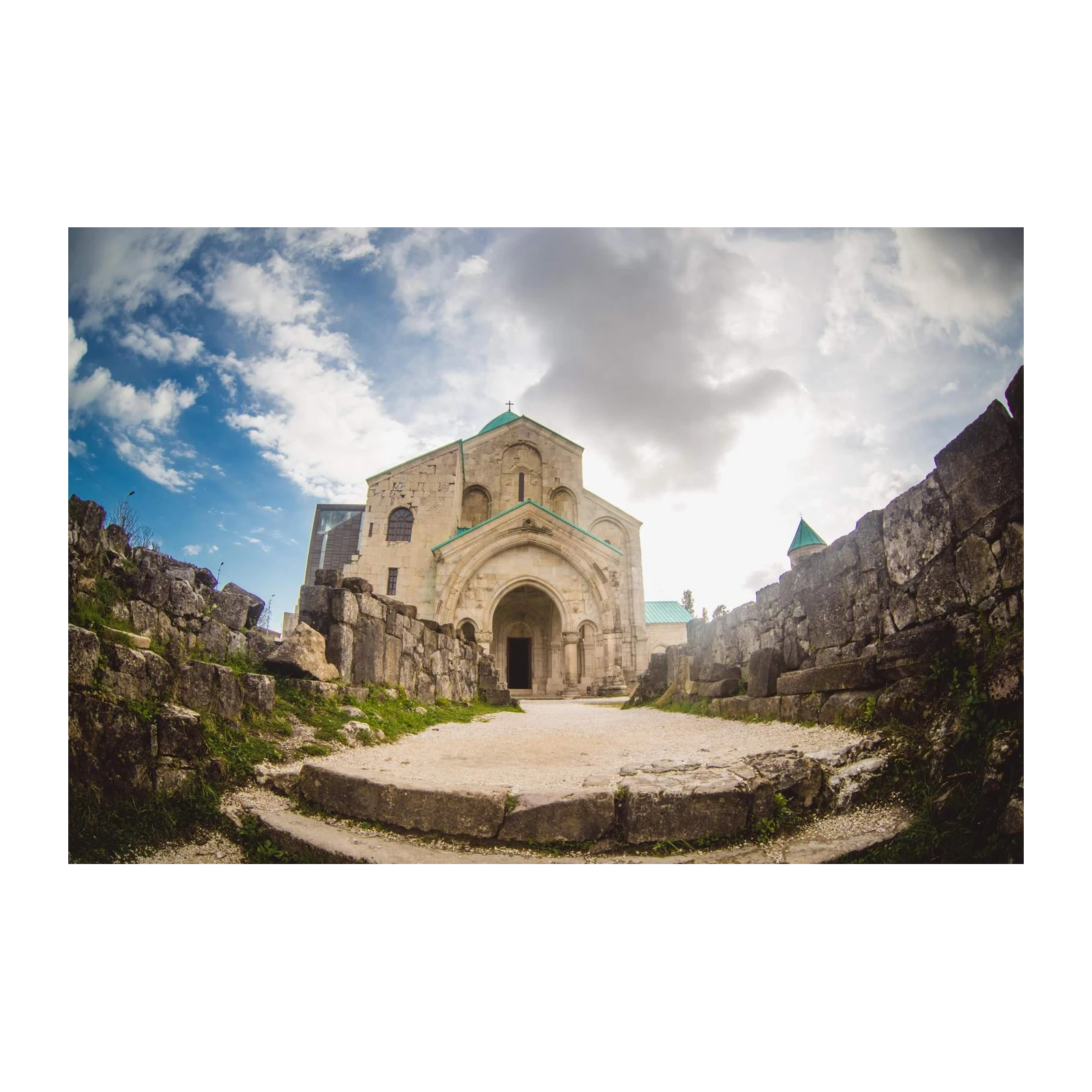 Ancient Georgian Cathedral Landscape Wall Art