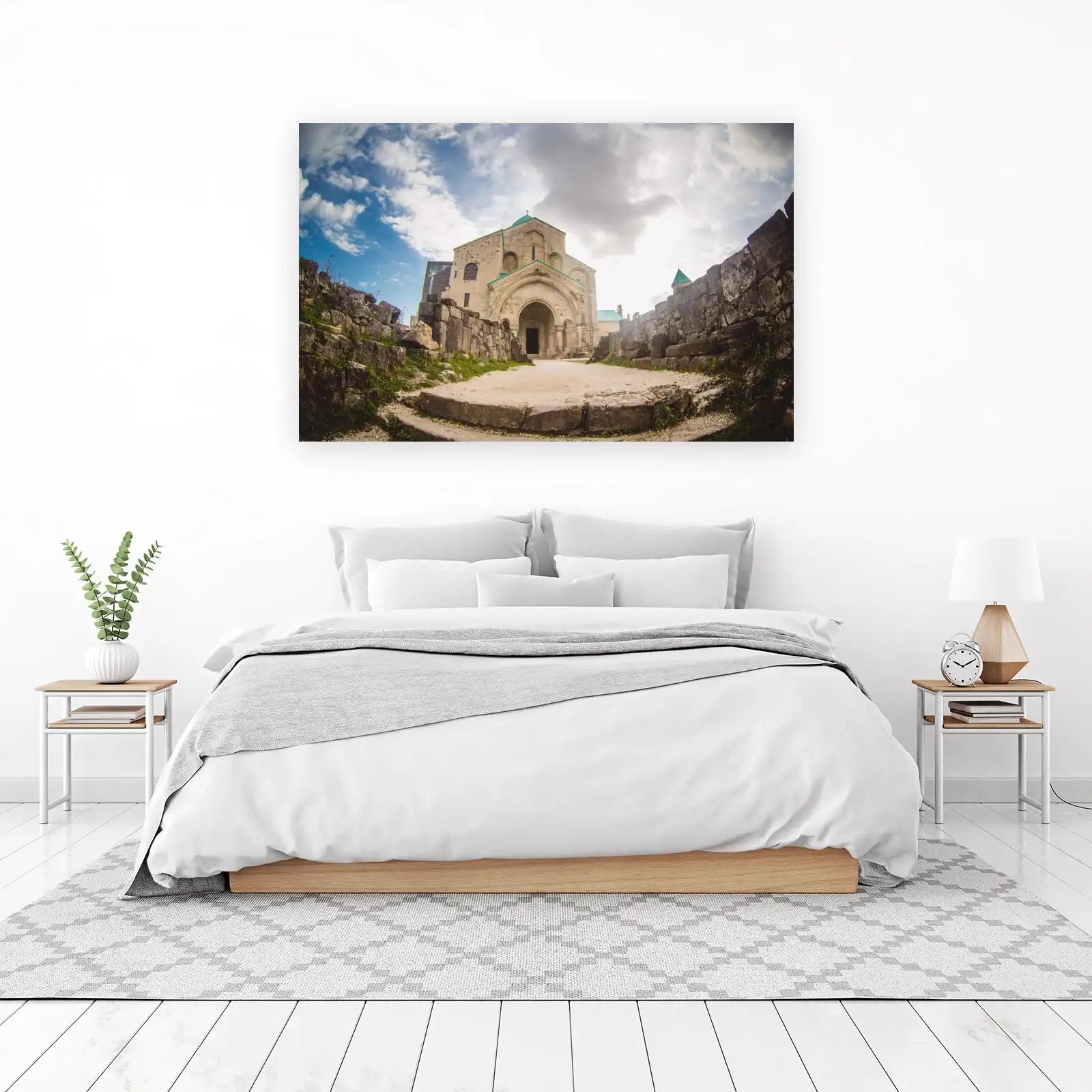 Ancient Georgian Cathedral Landscape Wall Art