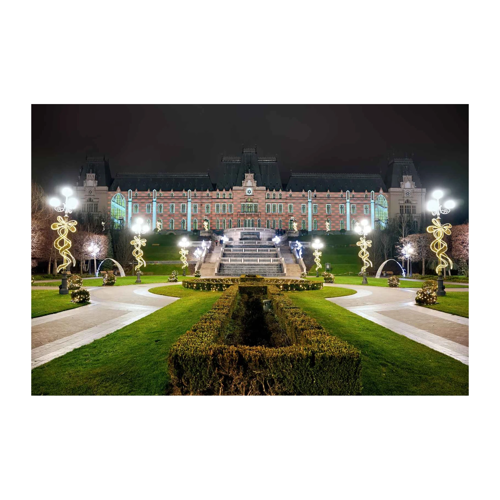 Grand Palace Facade Night Landscape Wall Art