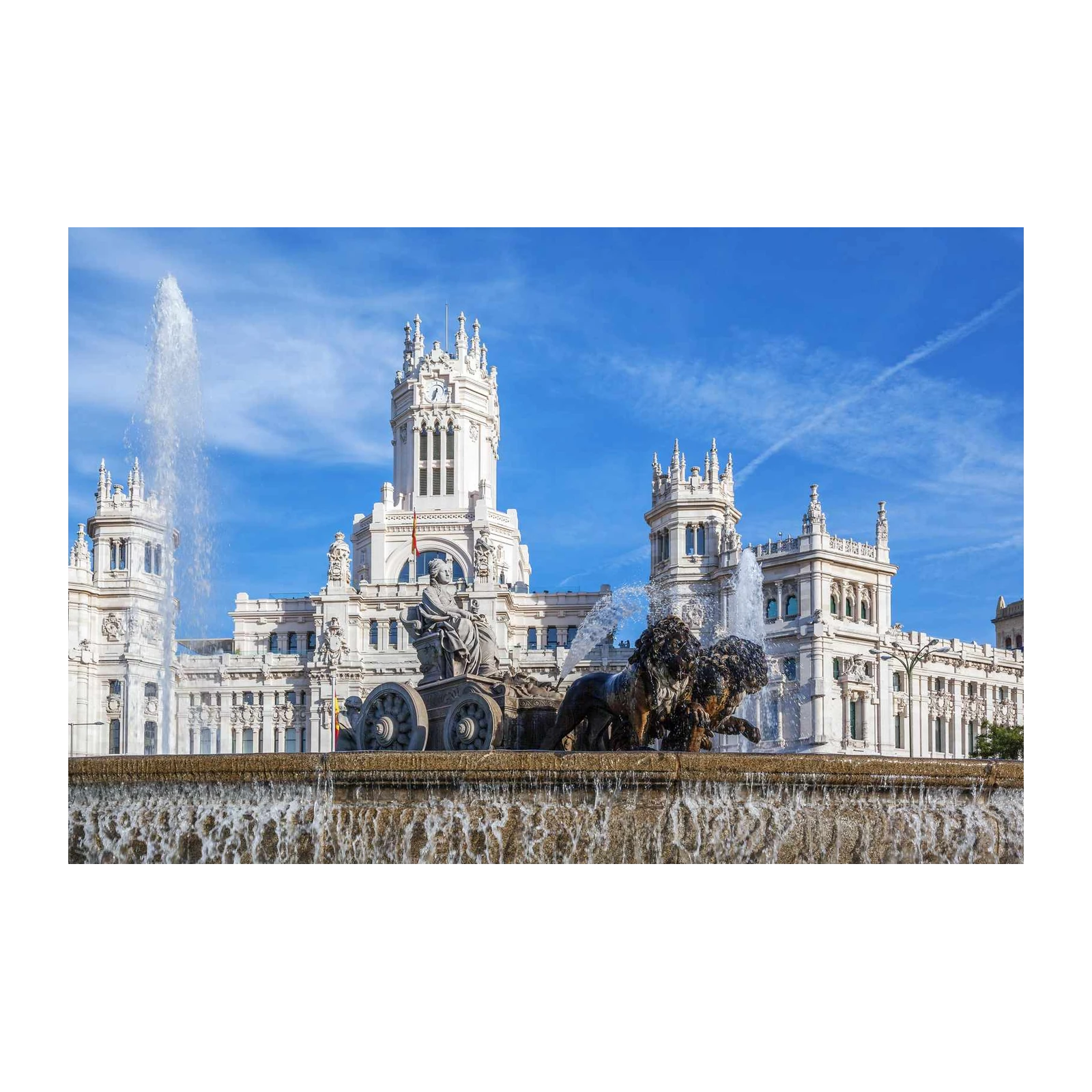 Majestic Madrid Fountain Cityscape Wall Art