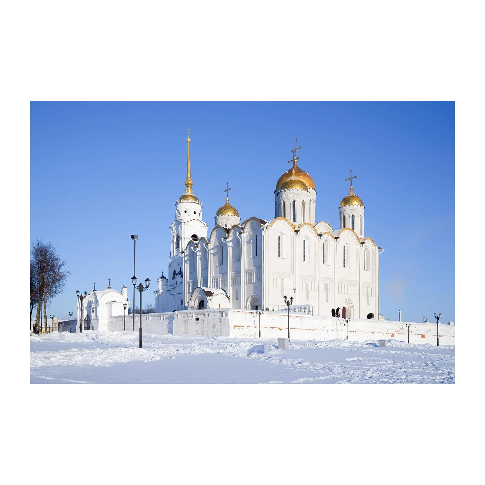 Golden Domes Cathedral Winter Snow Wall Art