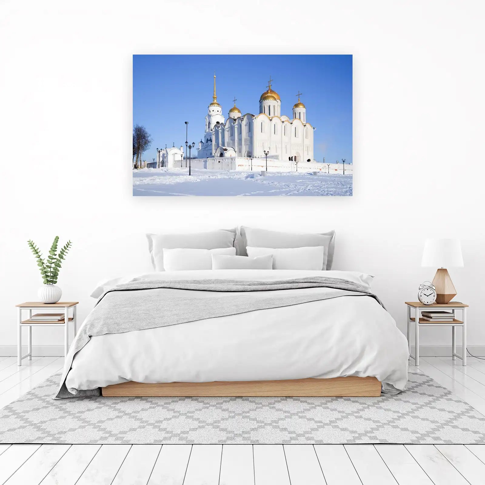 Golden Domes Cathedral Winter Snow Wall Art