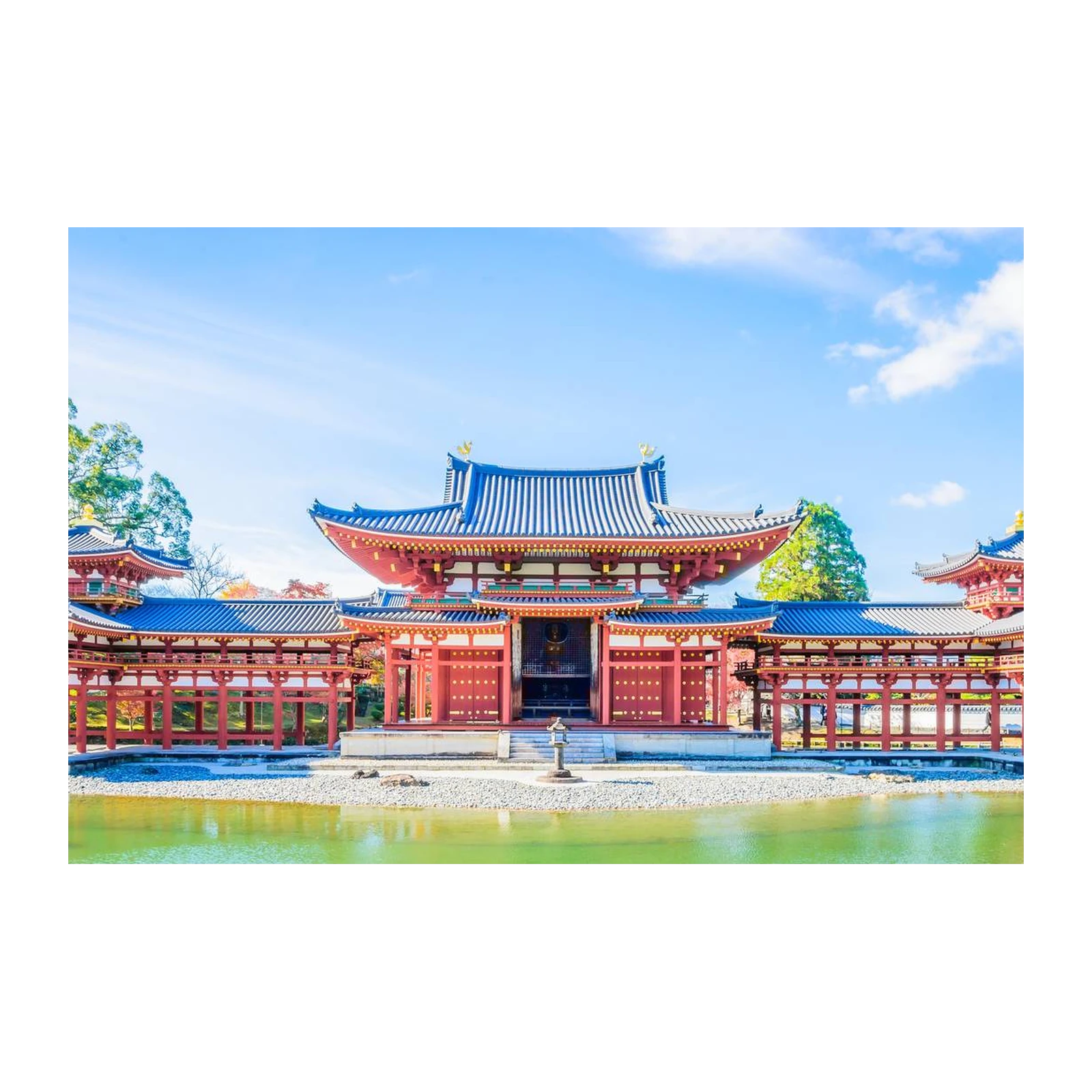 Serene Japanese Temple Scene Wall Art