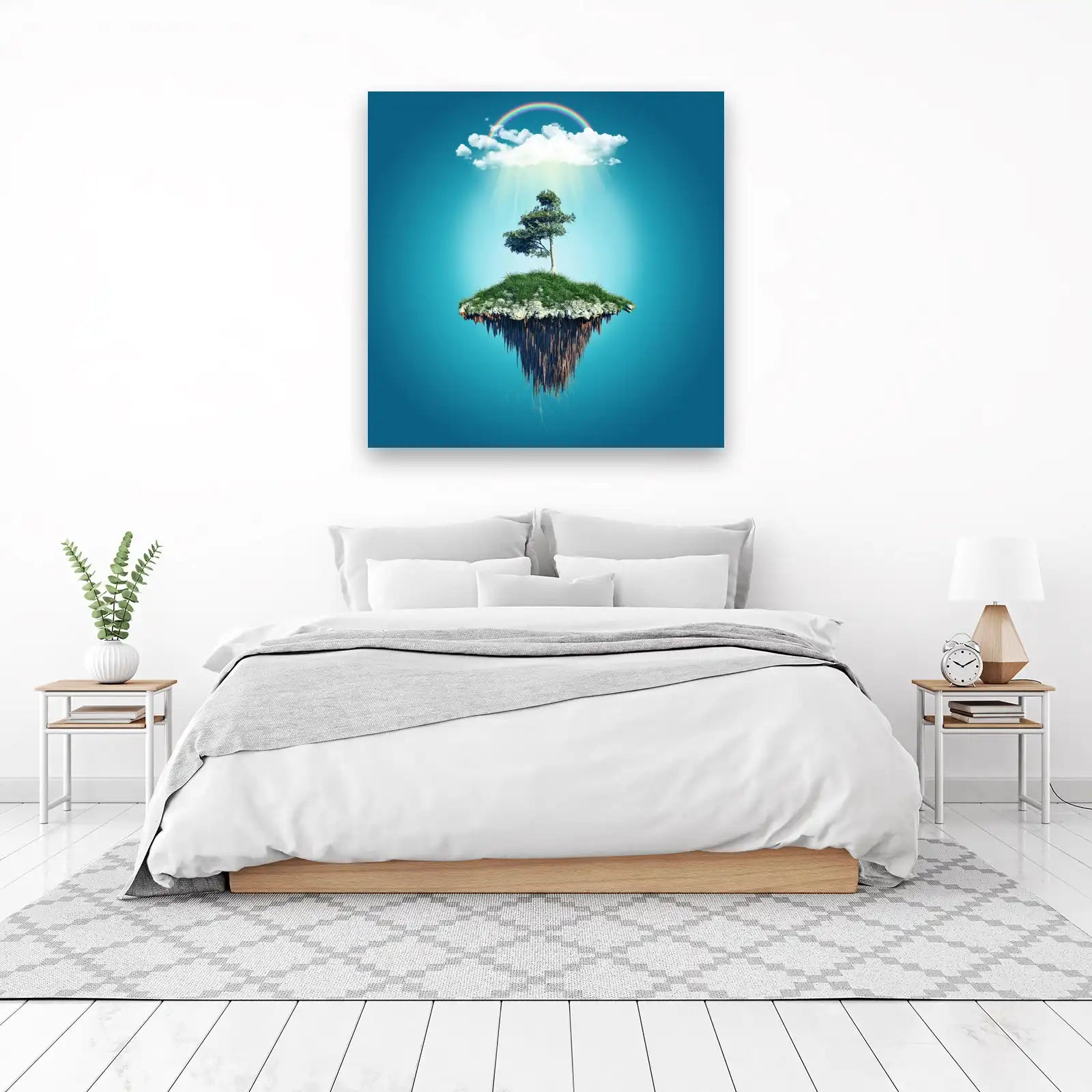 Floating Island Rainbow Tree Wall Art
