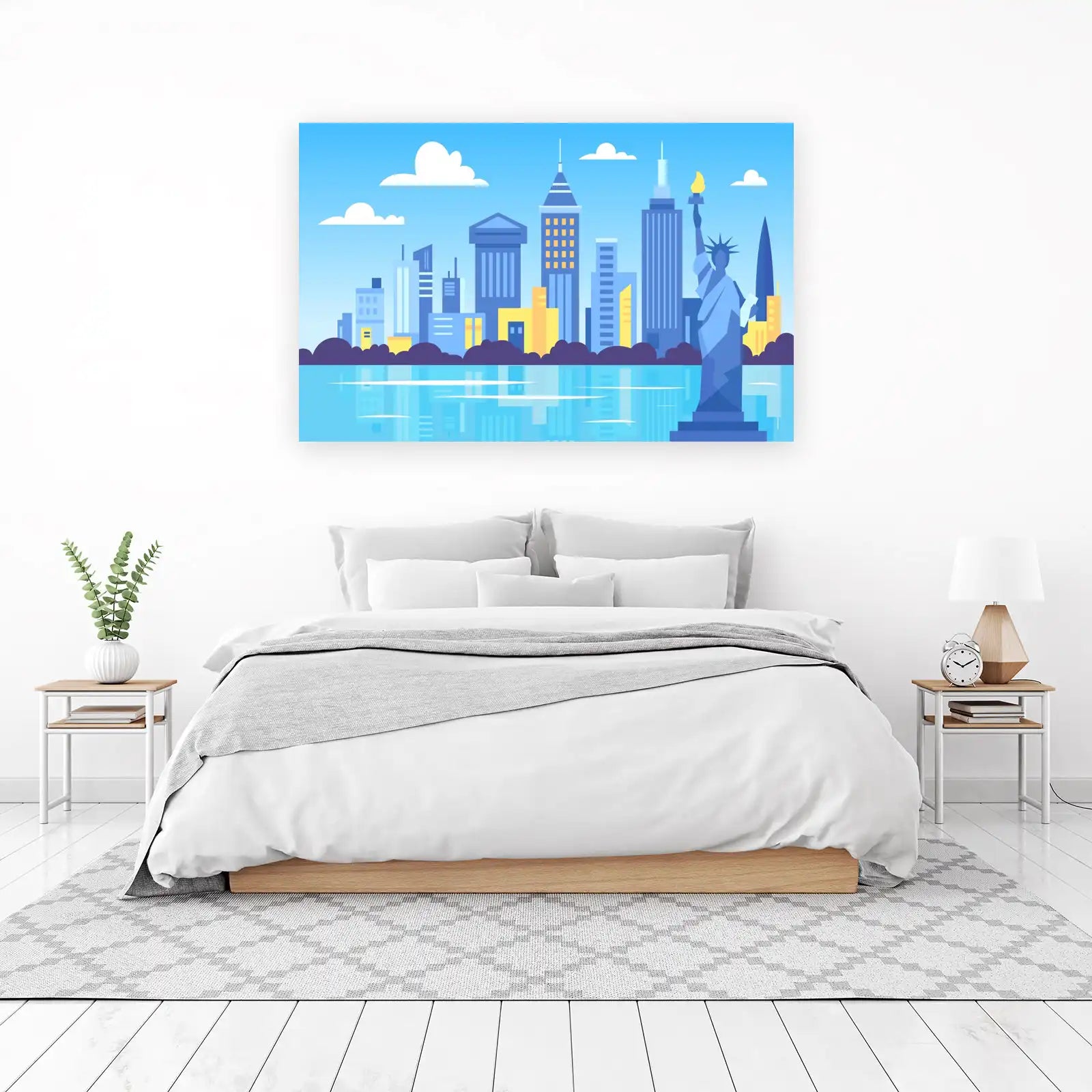Iconic NYC Skyline & Lady Liberty Wall Art