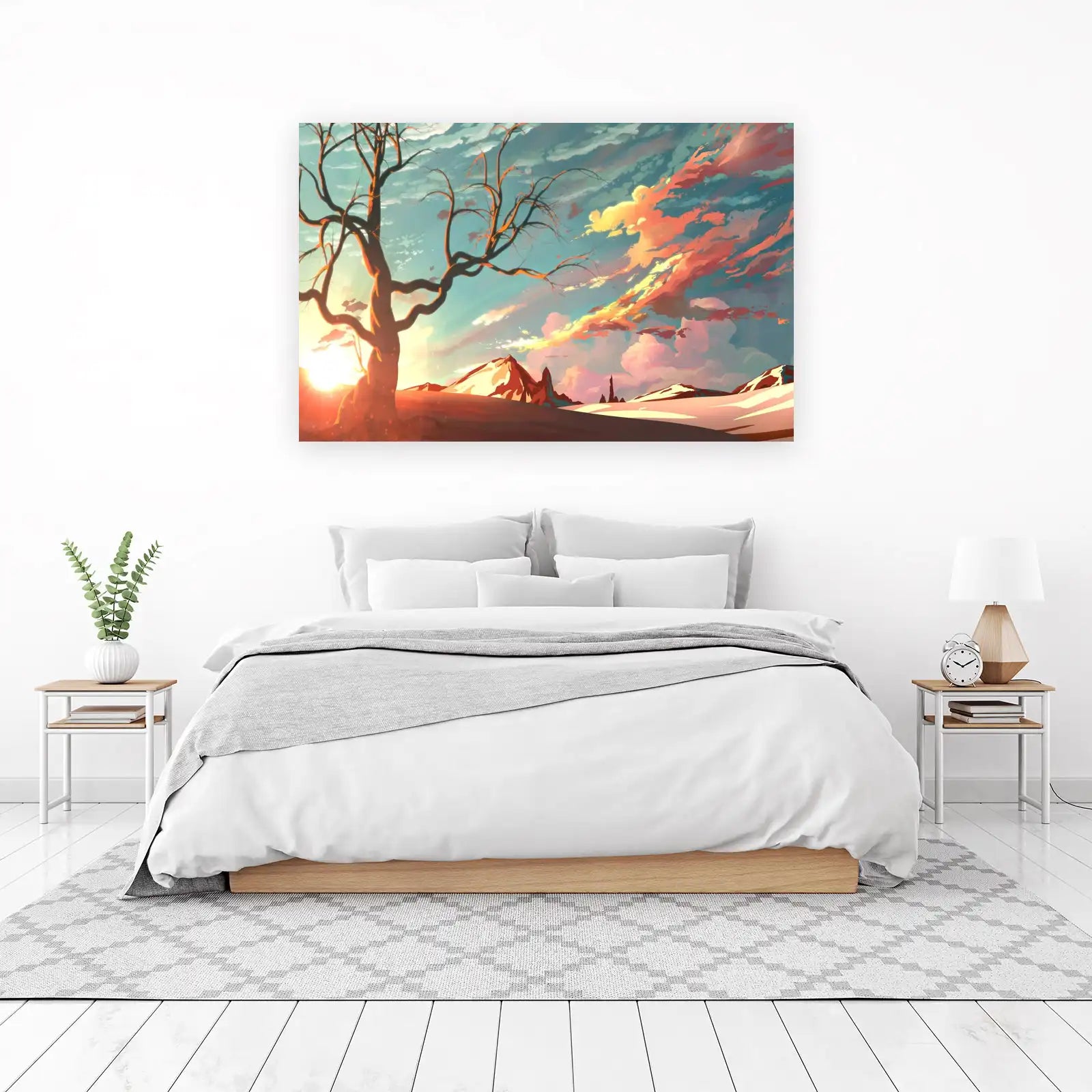Majestic Sunset Tree Wall Art