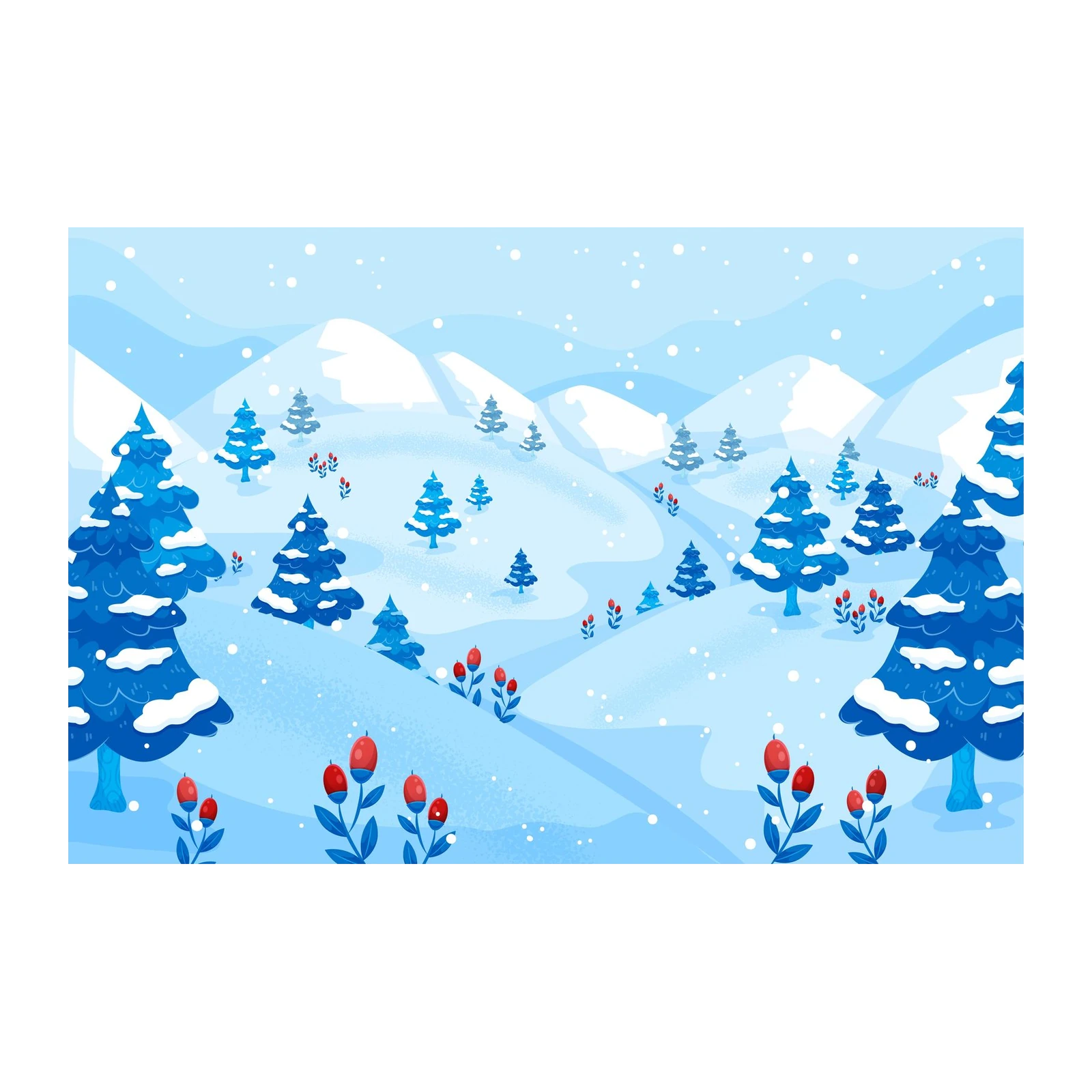 Serene Winter Wonderland Trees Wall Art