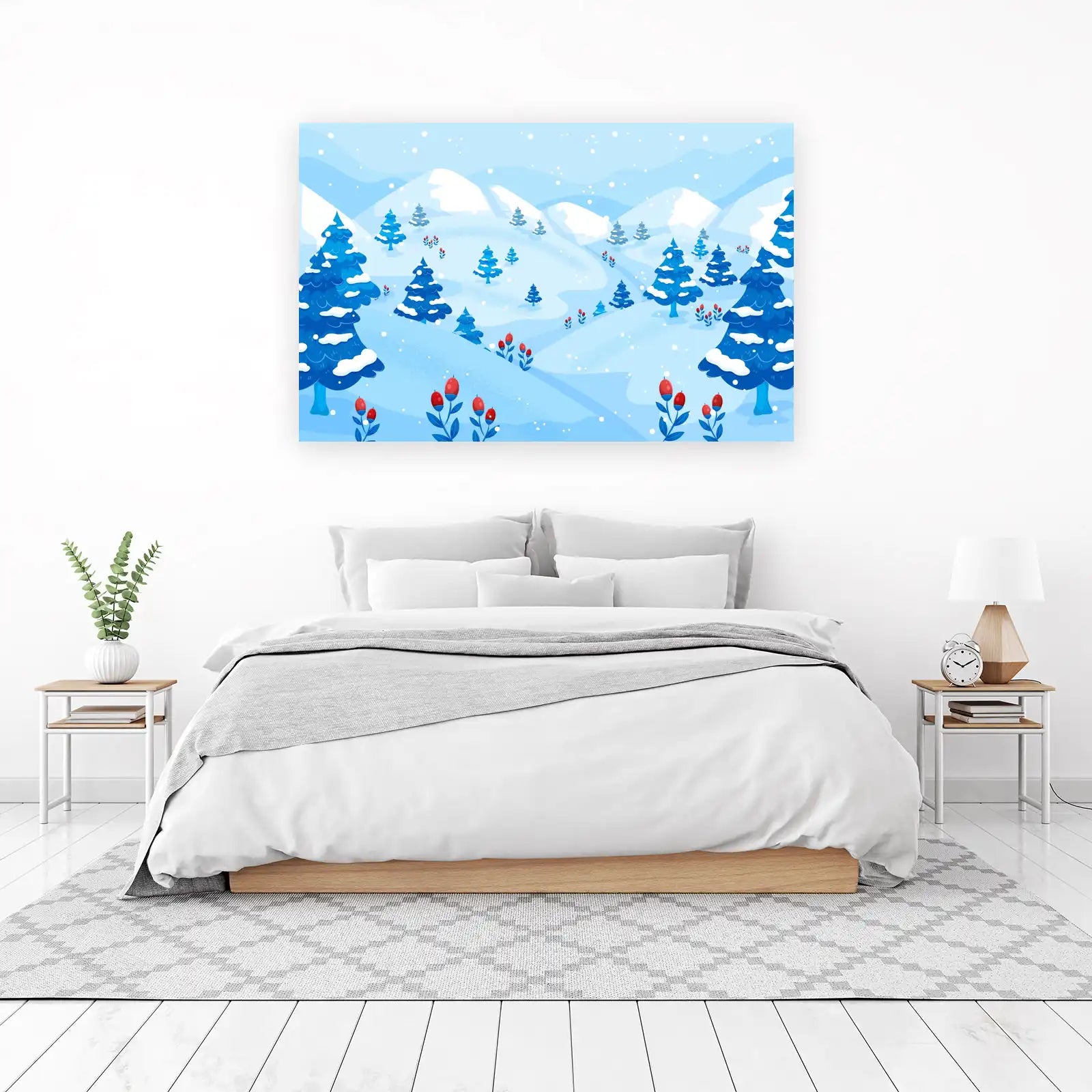 Serene Winter Wonderland Trees Wall Art