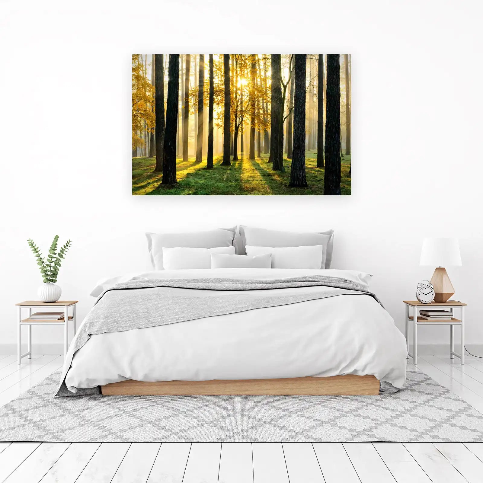 Golden Forest Sunrise Wall Art Wall Art