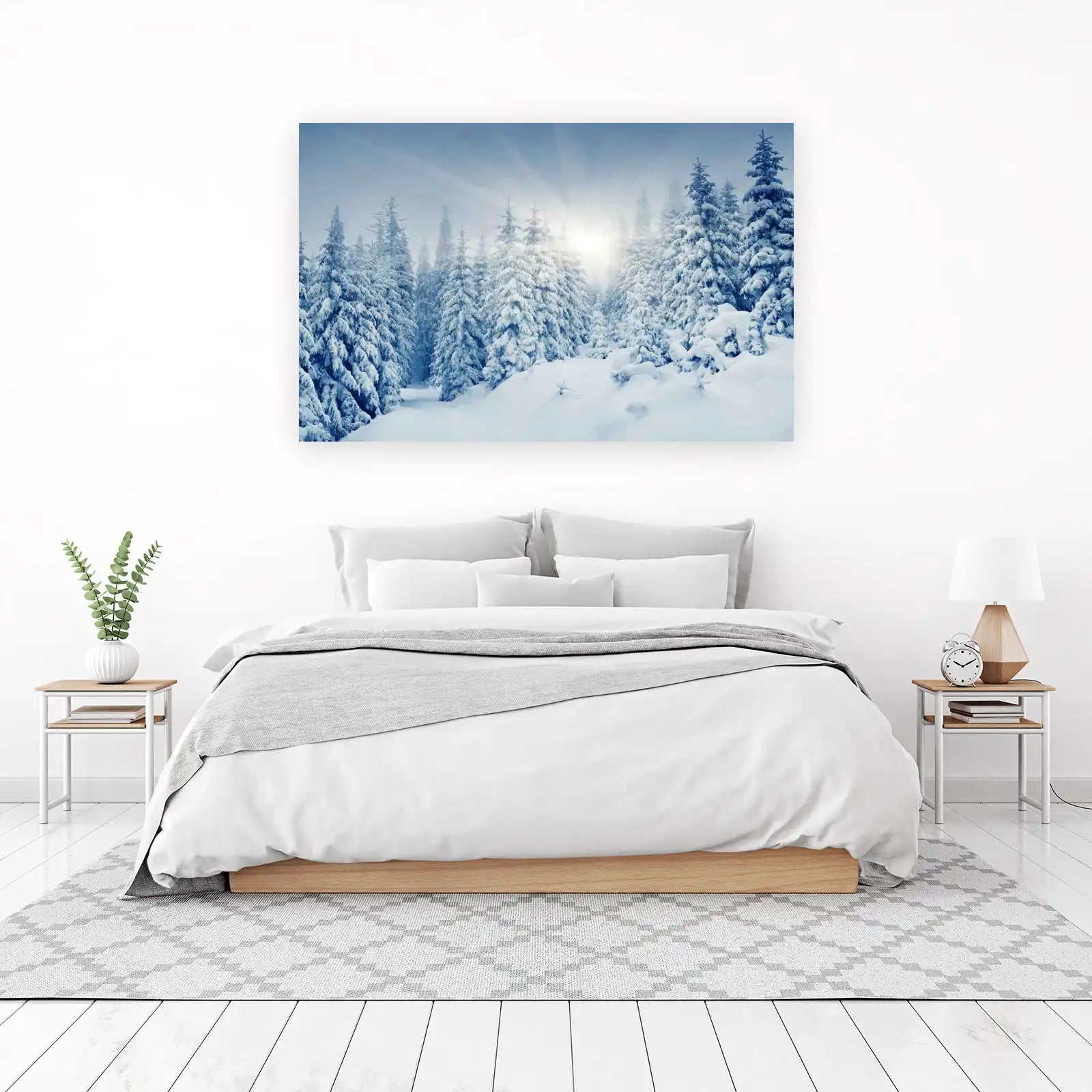 Snowy Forest Serenity Wall Art