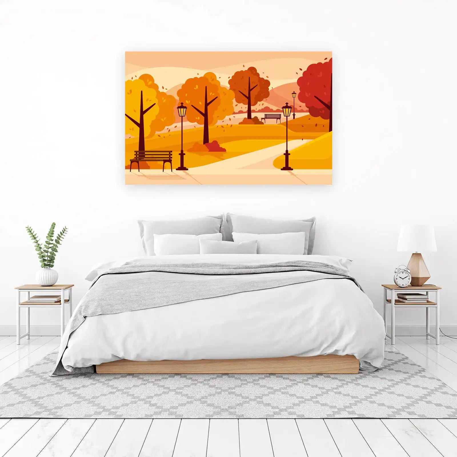 Autumn Park Scene Landscape Wall Art
