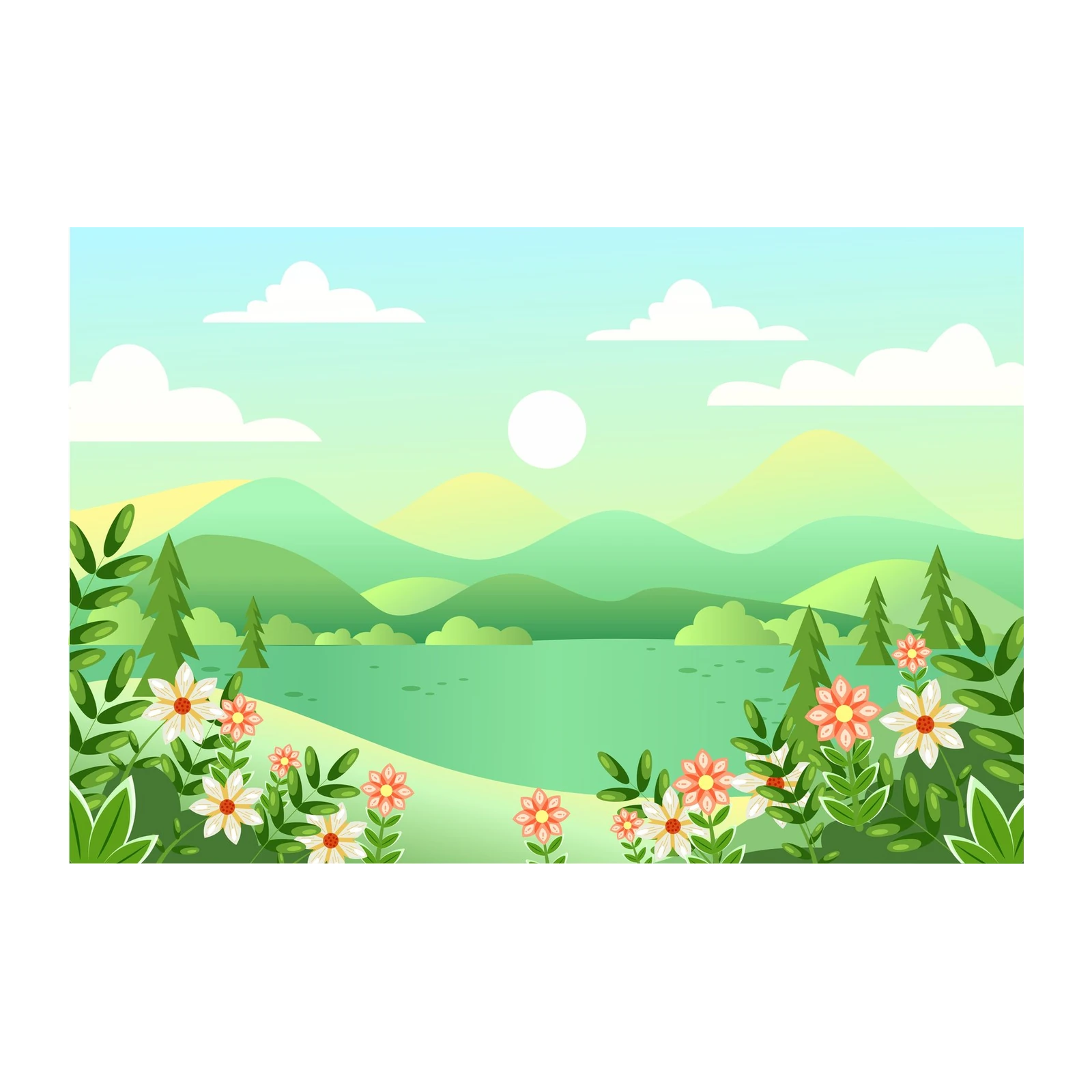 Serene Spring Landscape Wall Art