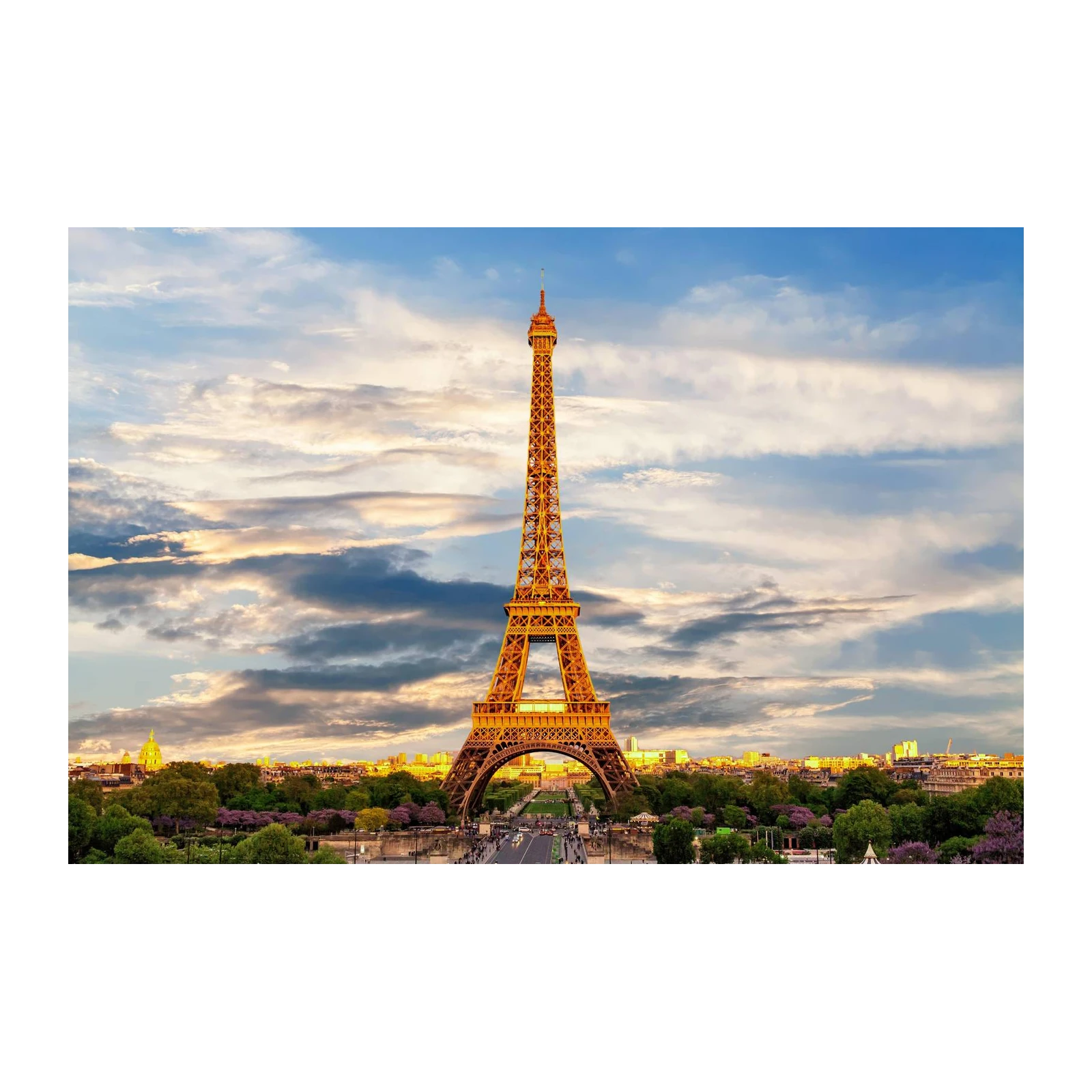 Eiffel Tower Paris Sunset Wall Art