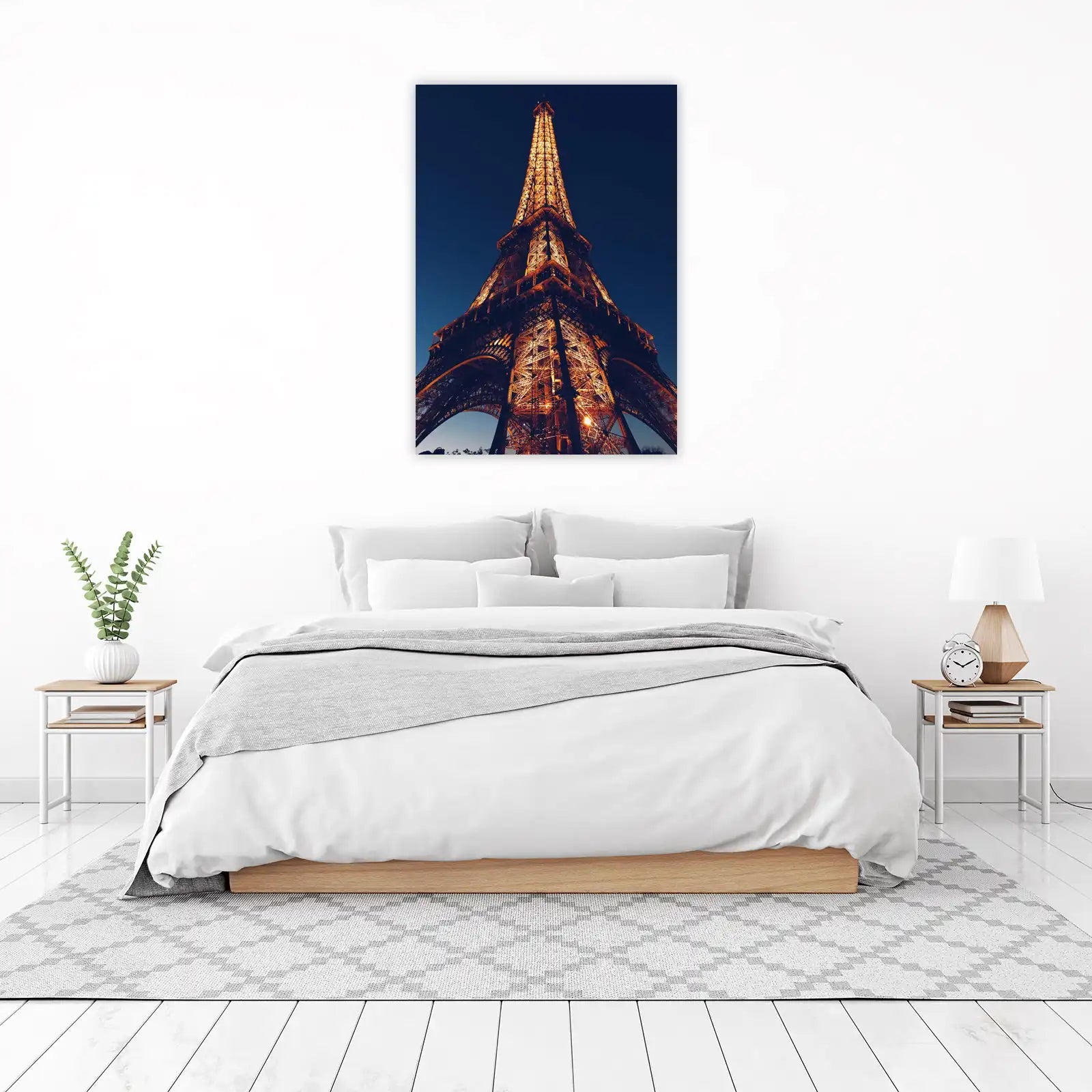 Eiffel Tower Golden Glow Wall Art