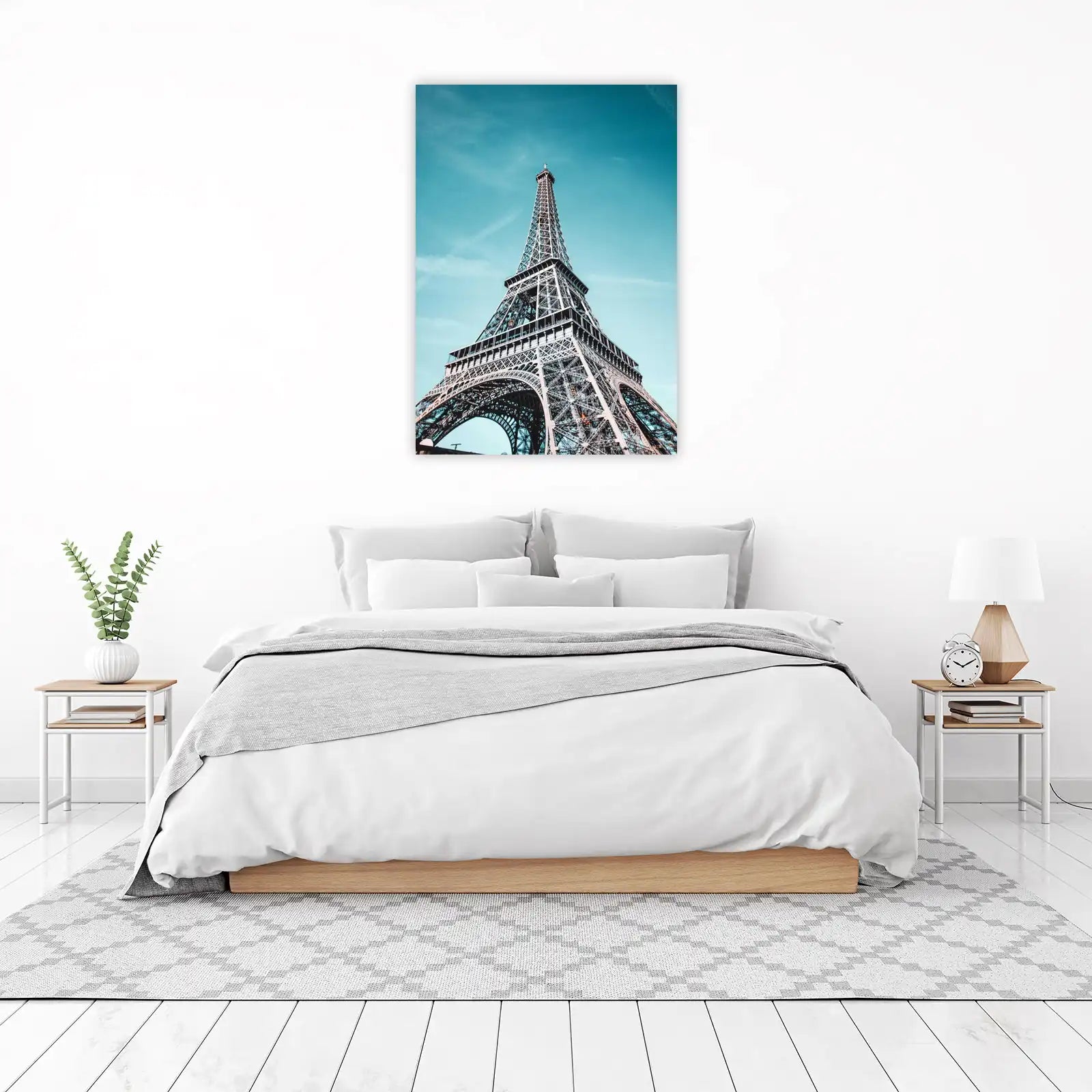 Eiffel Tower Paris Blue Sky Wall Art