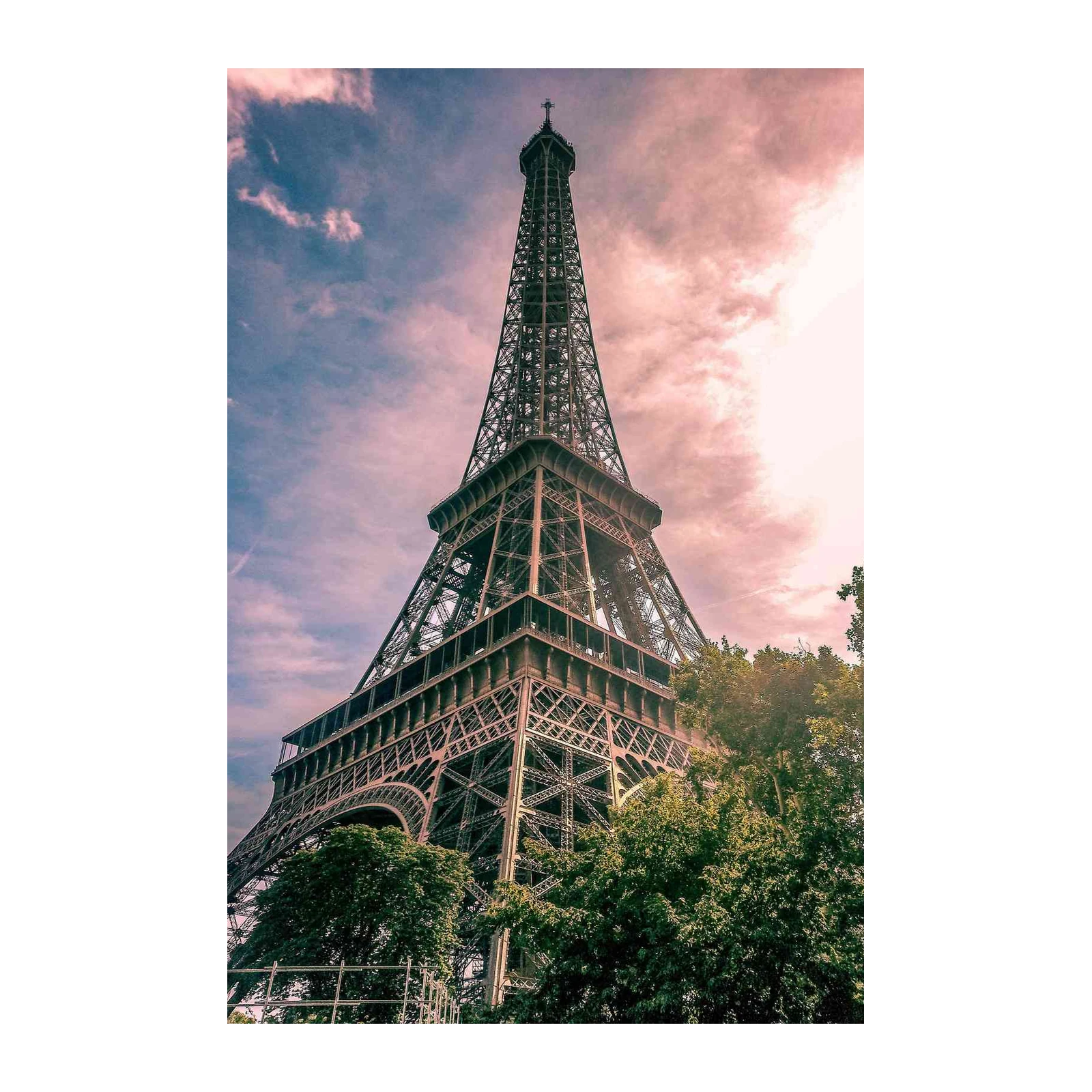 Eiffel Tower Paris Sunset Wall Art