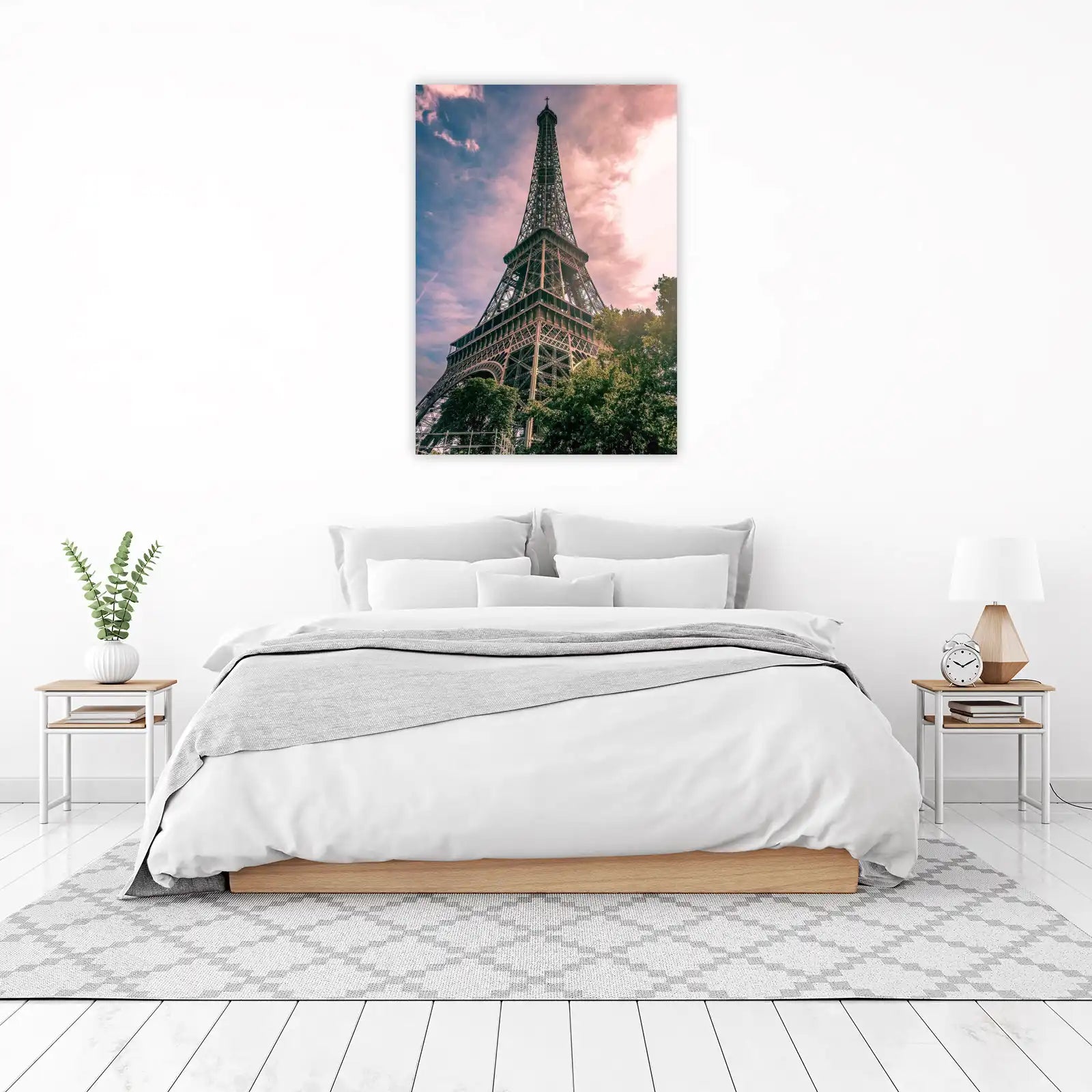 Eiffel Tower Paris Sunset Wall Art