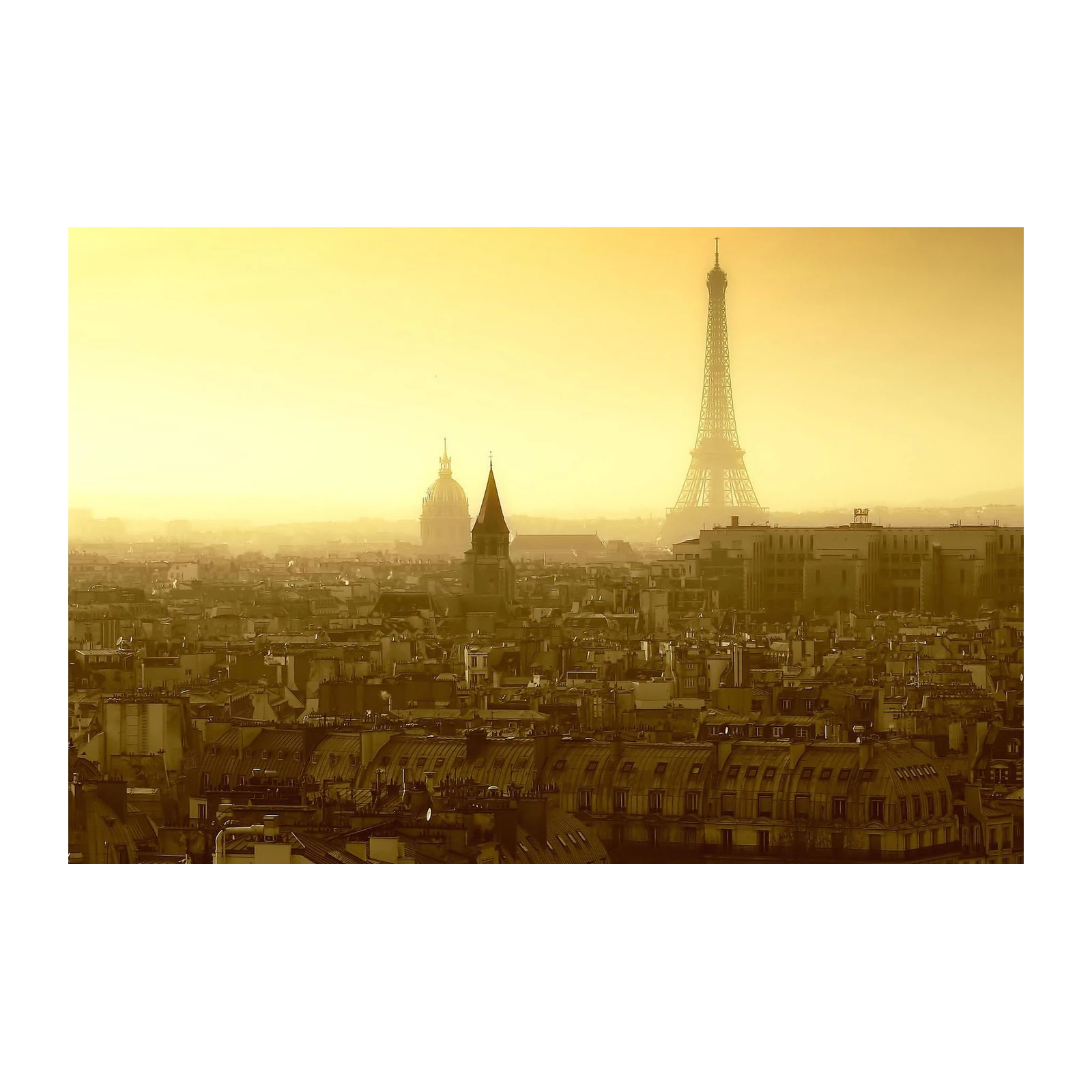 Eiffel Tower Paris Cityscape Golden Hour Wall Art