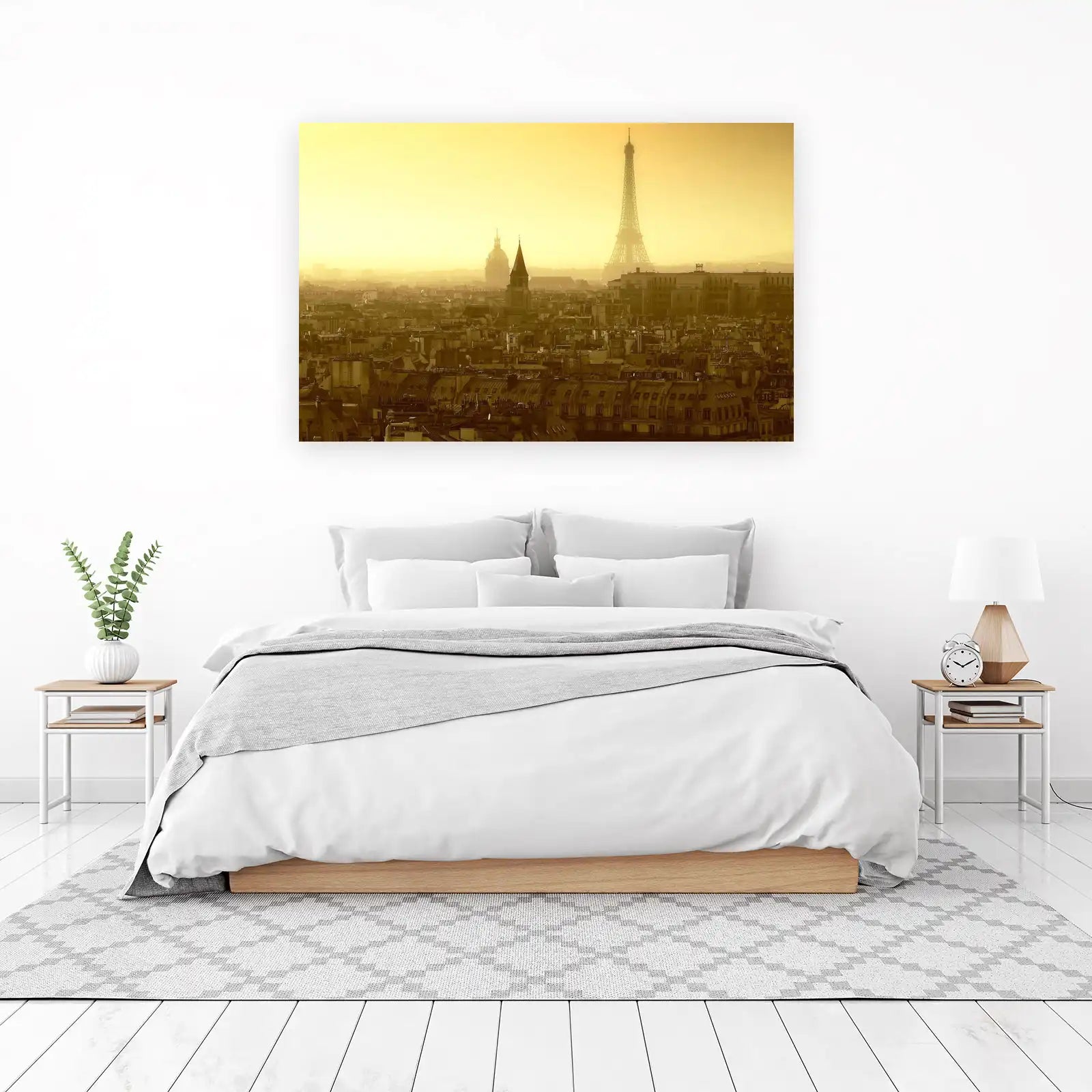 Eiffel Tower Paris Cityscape Golden Hour Wall Art