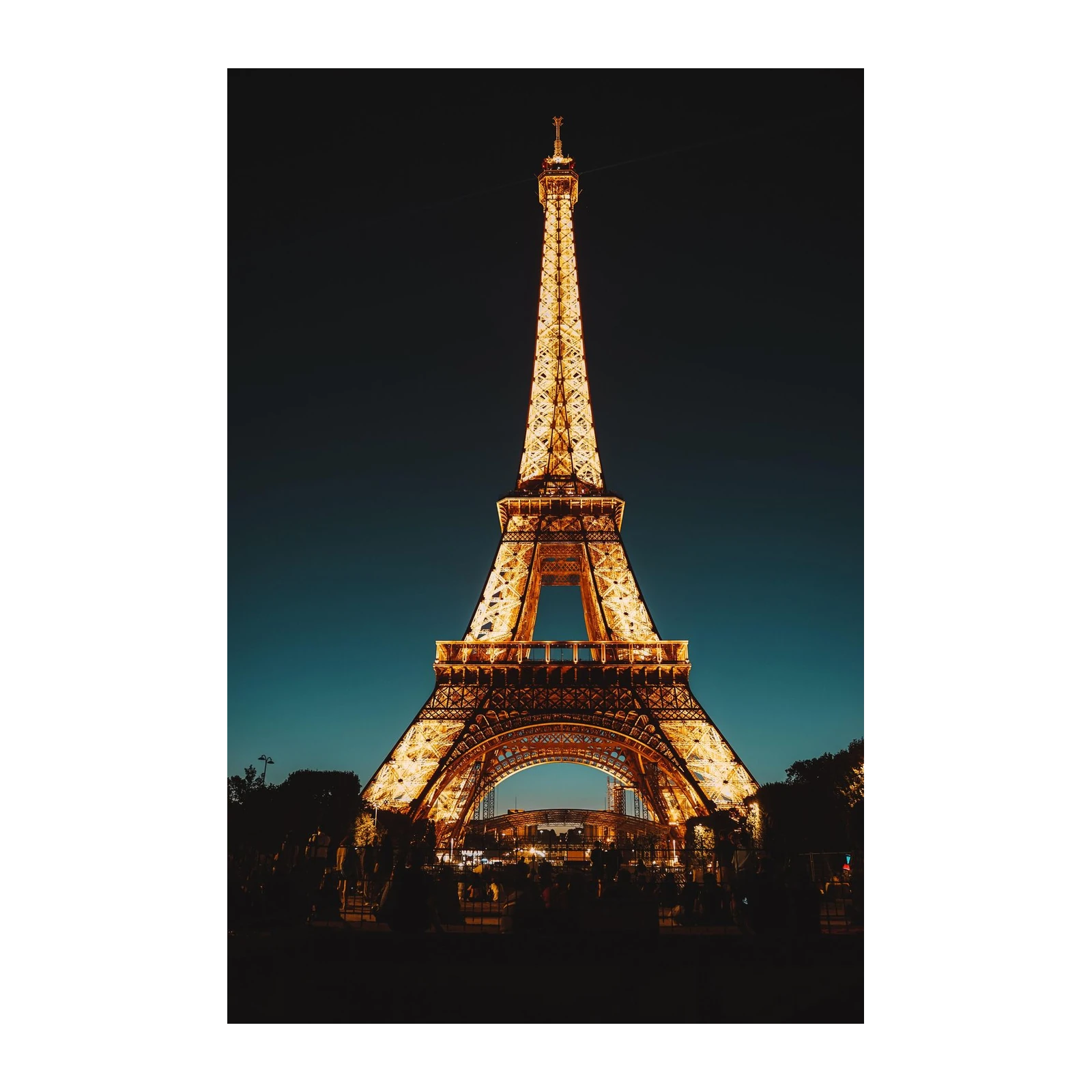 Eiffel Tower Paris at Night Wall Art