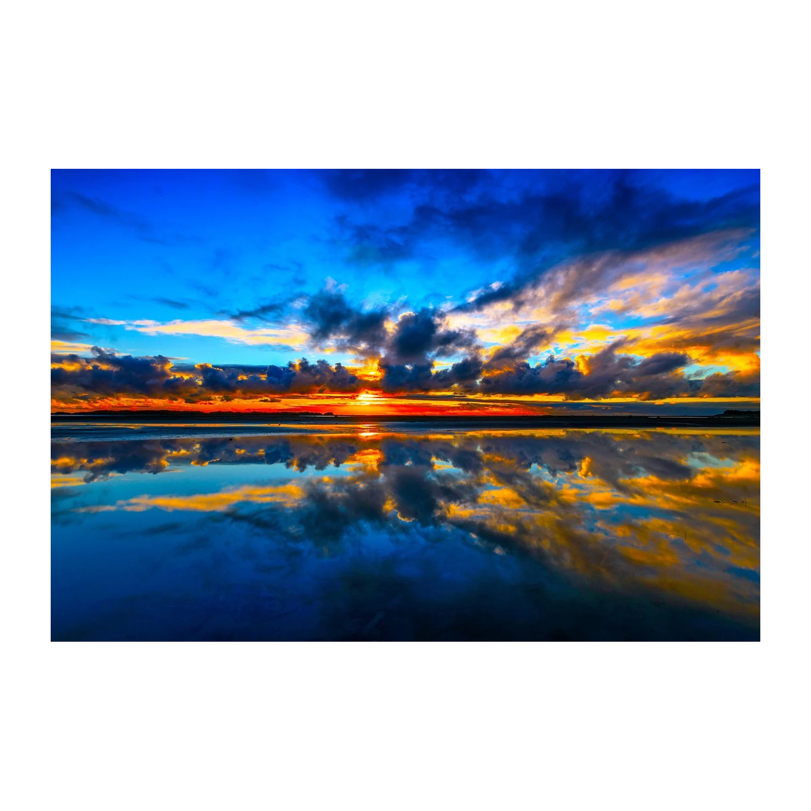 Vibrant Sunset Reflection Wall Art