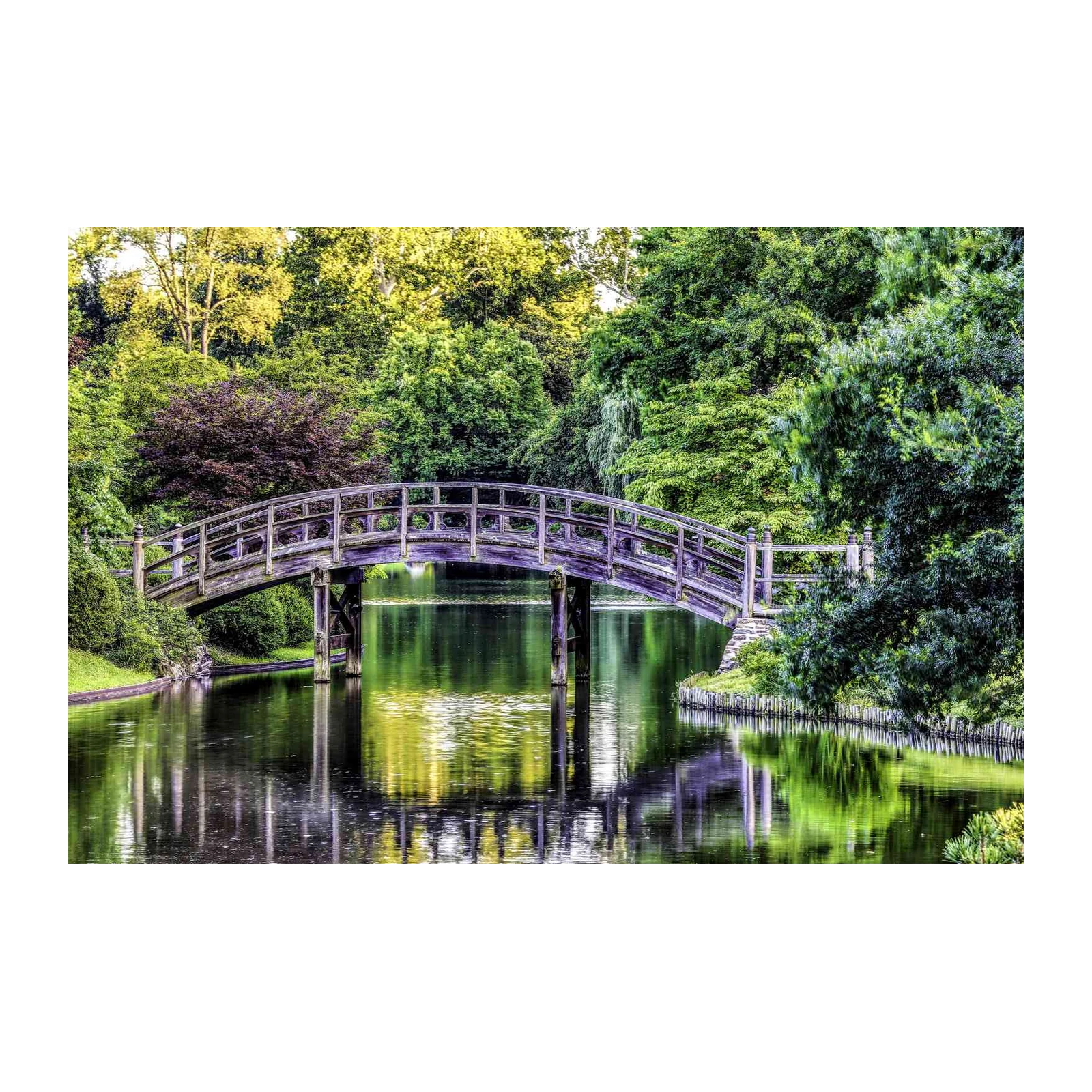 Tranquil Garden Bridge Wall Art