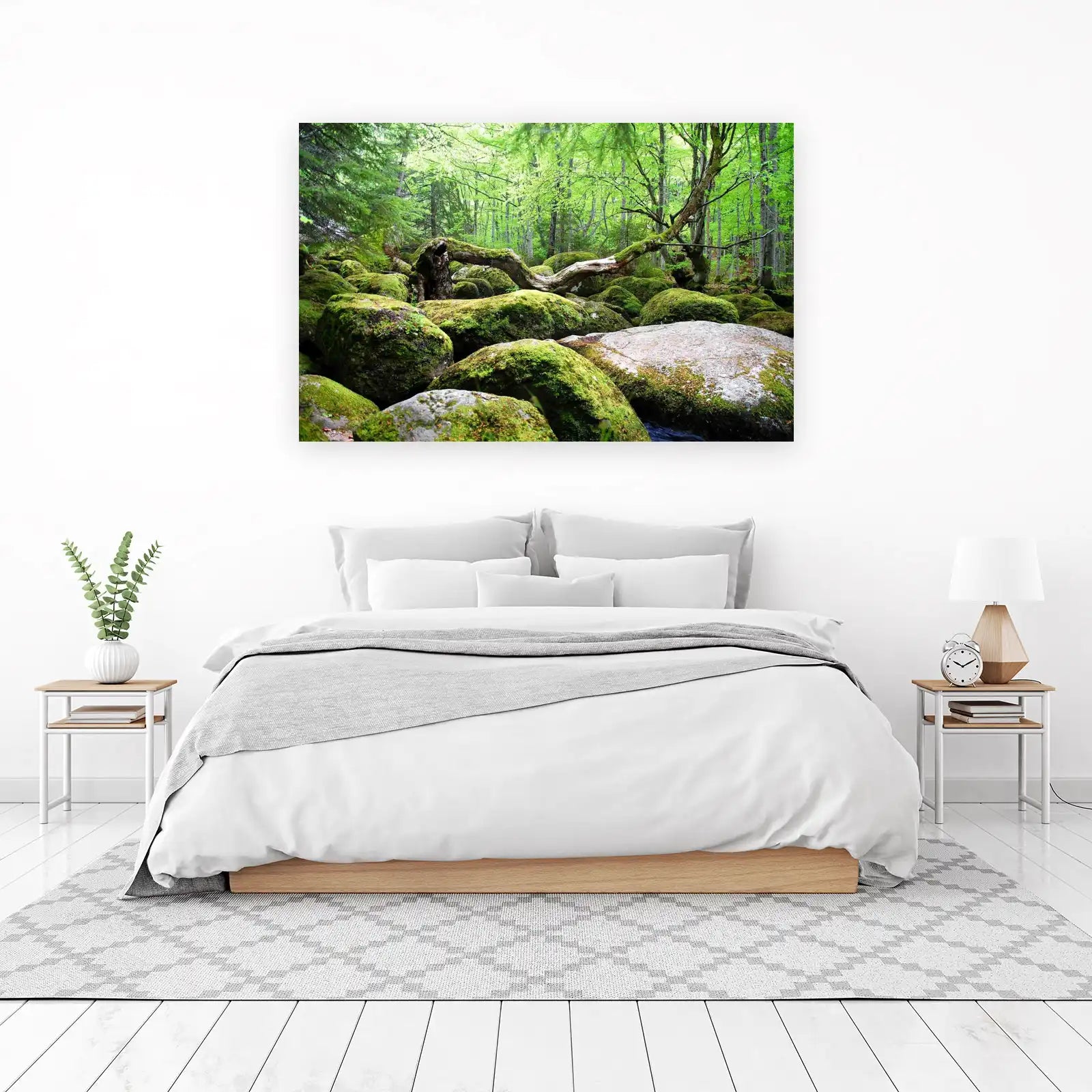 Enchanted Forest Mossy Rocks Wall Art