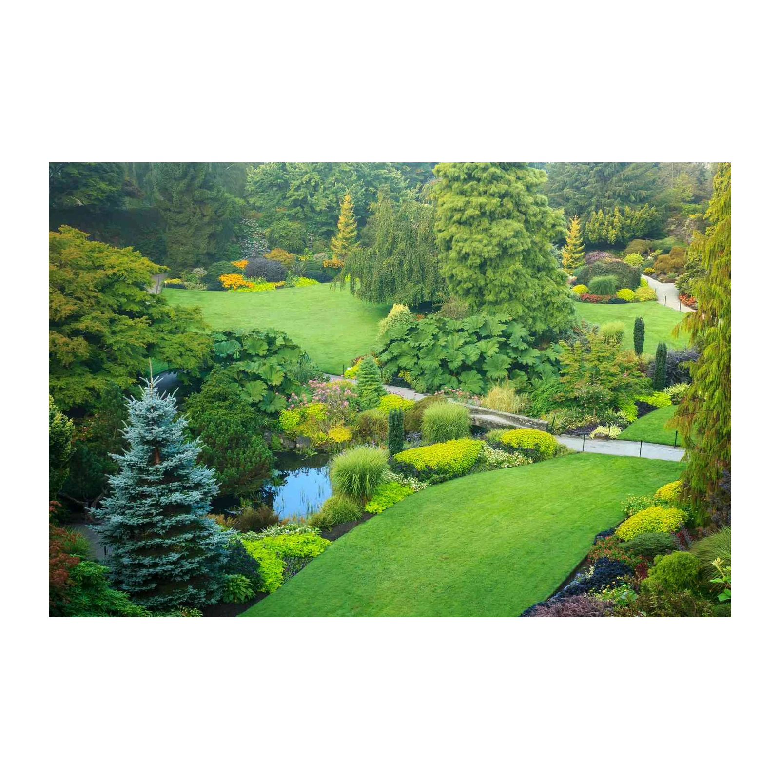 Lush Garden Serenity Landscape Wall Art